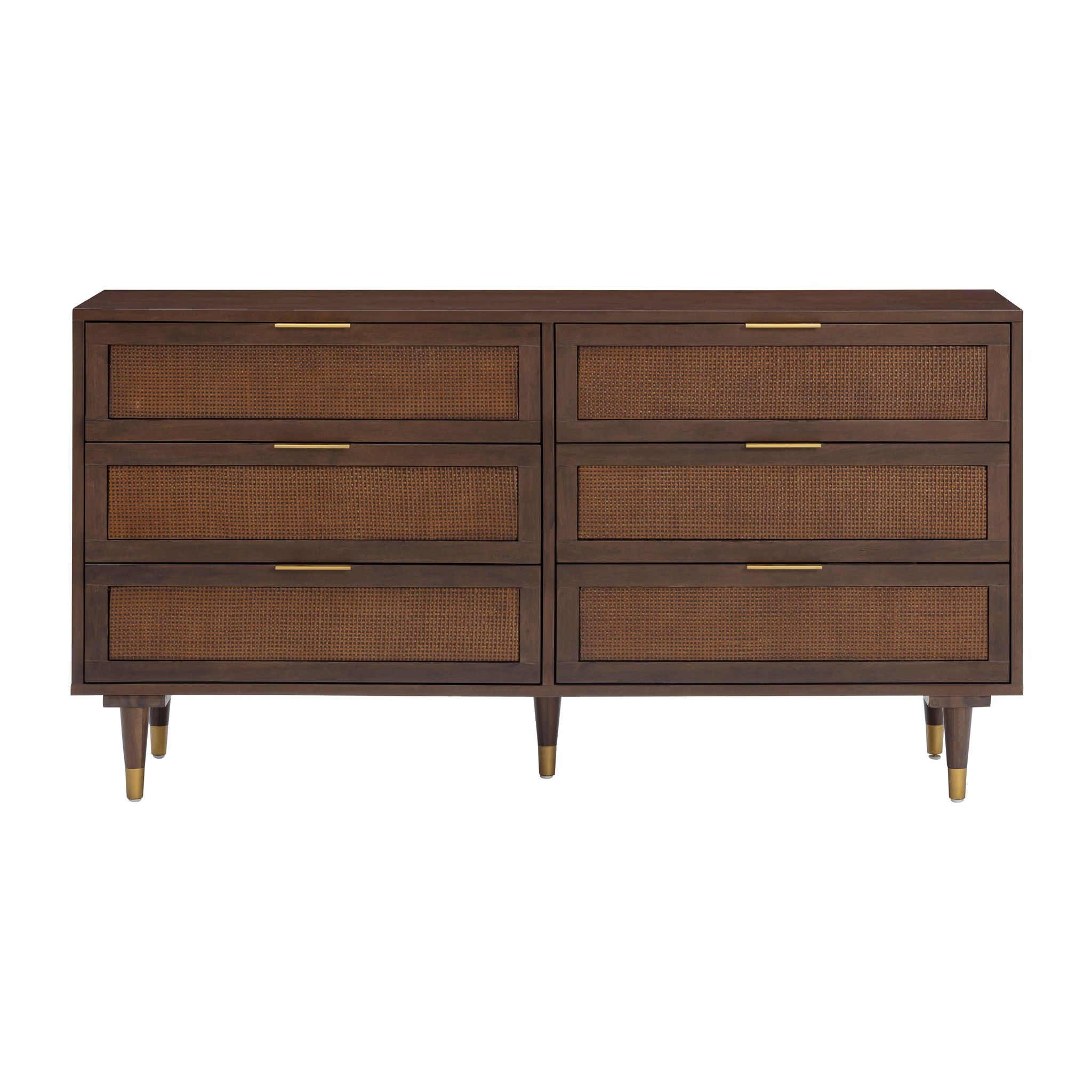 Sierra - 6-Drawer Dresser - Dark Chocolate Brown