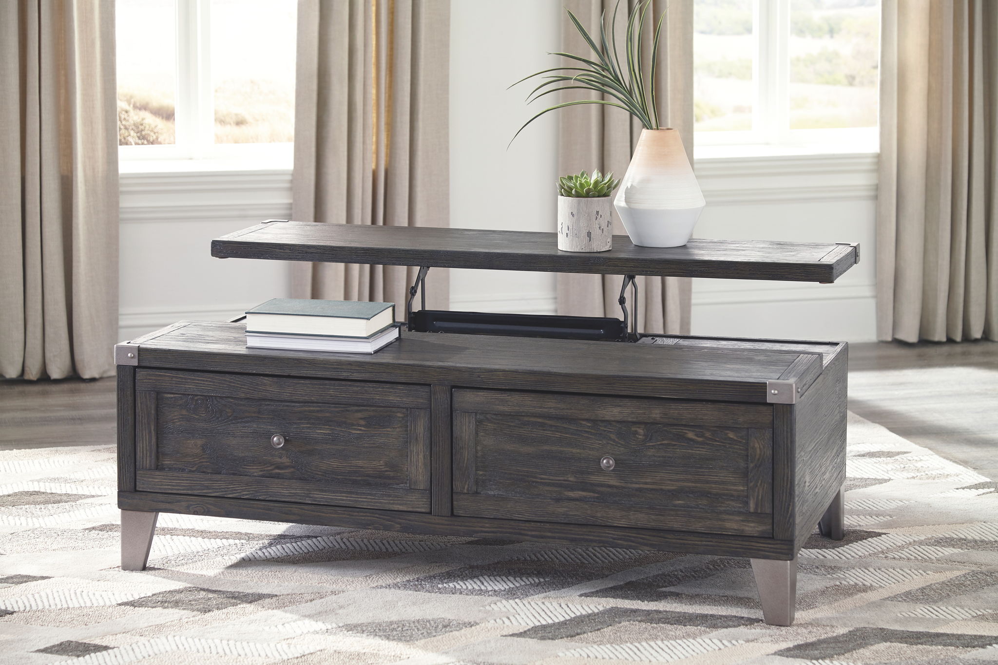 Todoe - Dark Gray - Lift Top Cocktail Table - Urban Living Furniture (Los Angeles, CA)