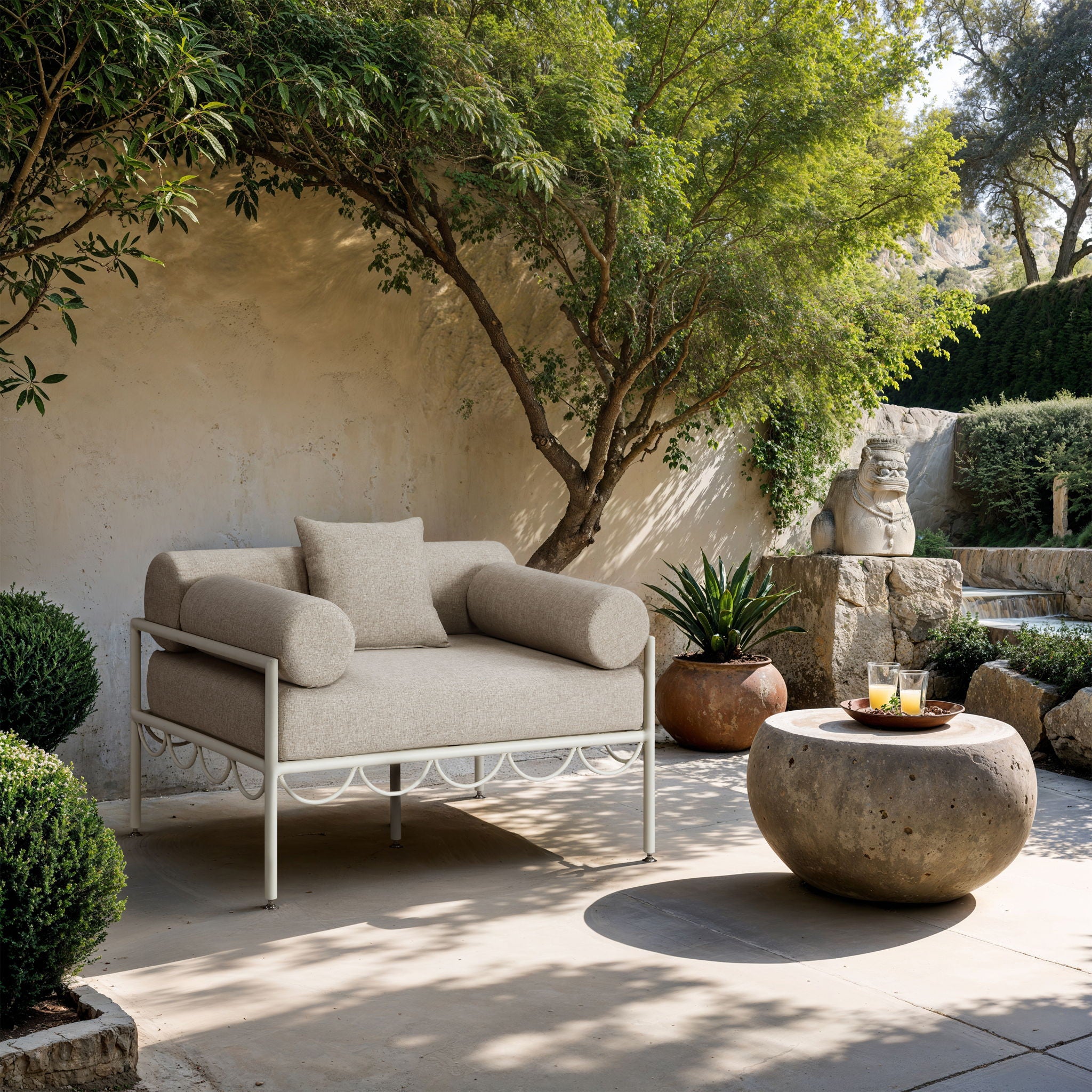Portofino - Resilient Water Repellent Fabric Upholstered Outdoor Patio Chair - Urban Living Furniture (Los Angeles, CA)