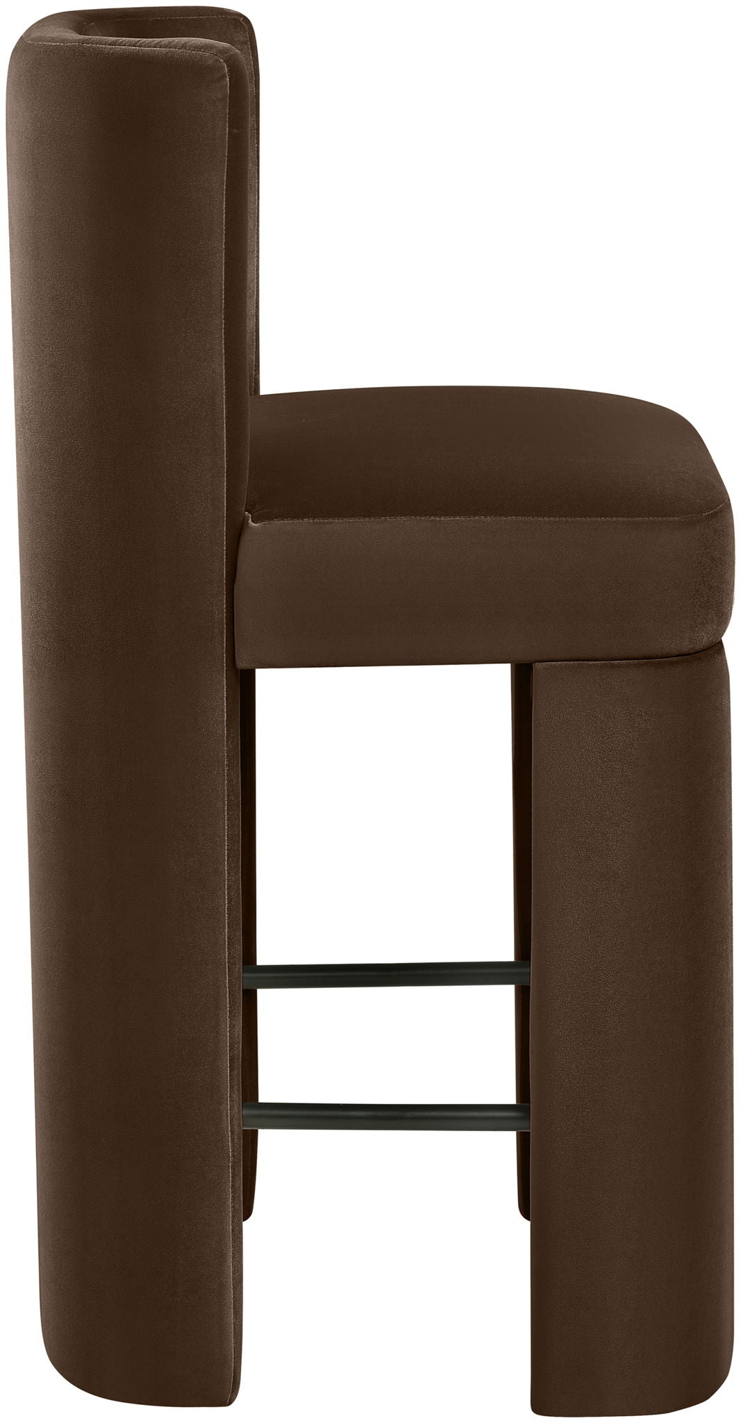 Zuno - Velvet Performance Fabric Upholstered Counter Stool (Set of 2)