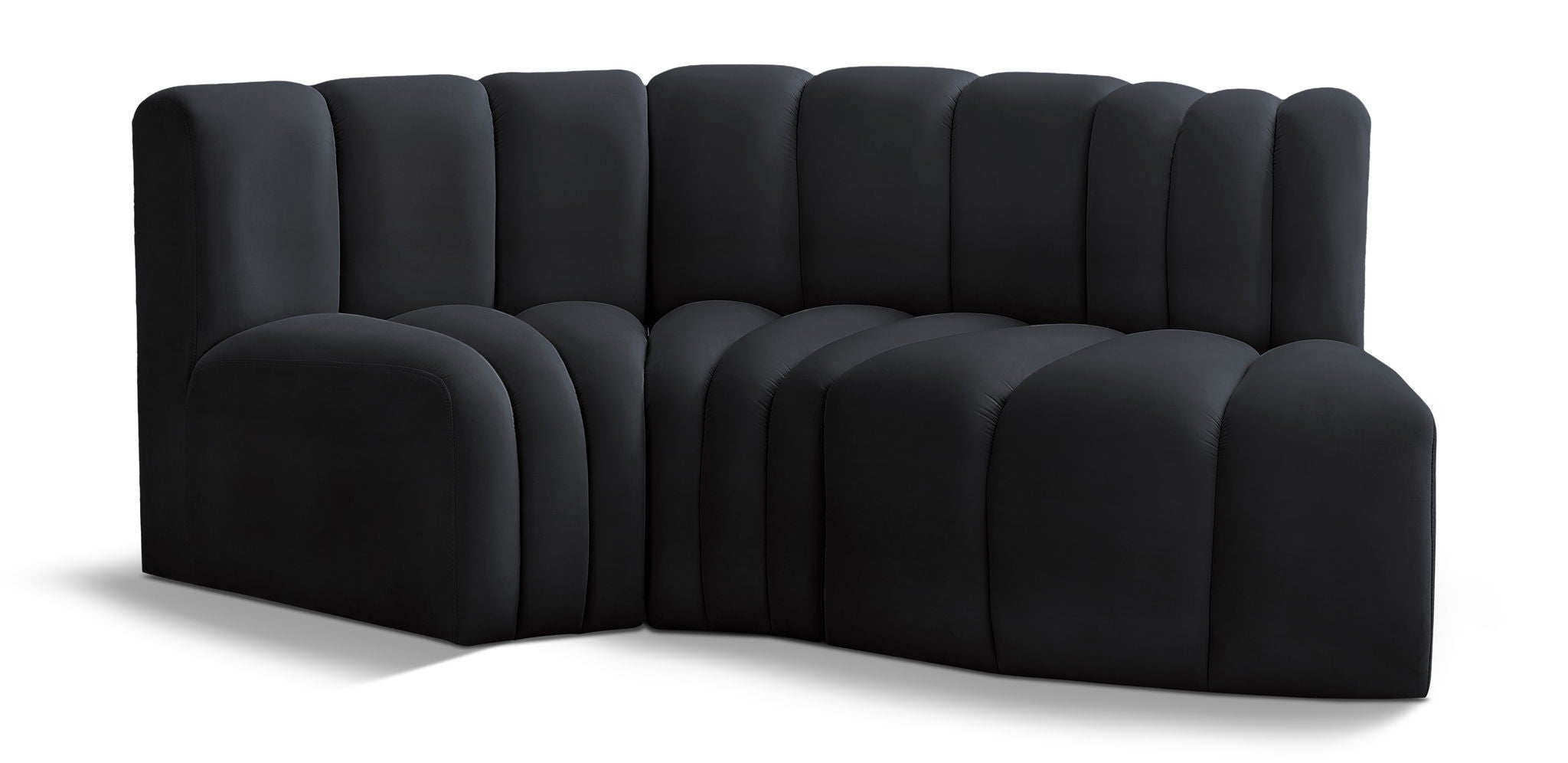 Arc - Velvet 3 Piece Modular L-Shaped Sofa - Urban Living Furniture (Los Angeles, CA)