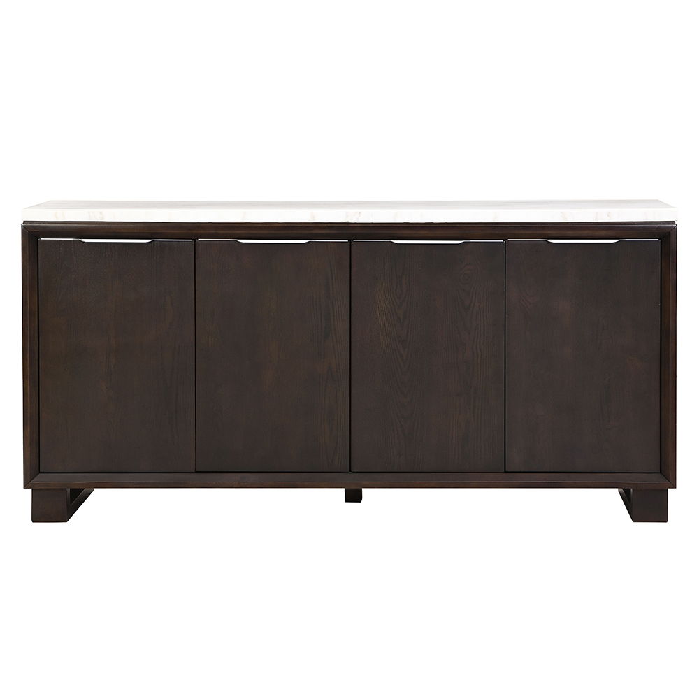 Edwyn - Server With Marble Top - Natural Marble Top & Espresso Finish - Urban Living Furniture (Los Angeles, CA)
