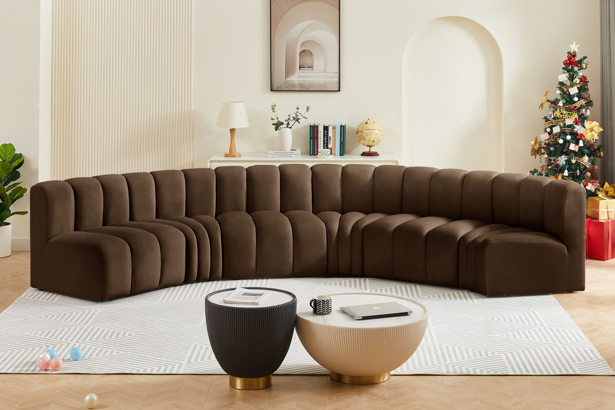 Arc - Velvet 6 Piece U-Shaped Modular Sofa - Urban Living Furniture (Los Angeles, CA)