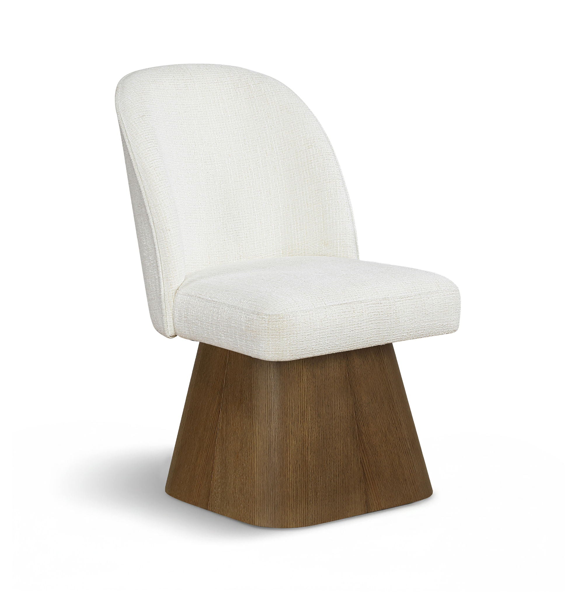 Marlowe - Linen Textured Fabric Upholstered Swivel Dining Side Chair - Stained Brown - Urban Living Furniture (Los Angeles, CA)