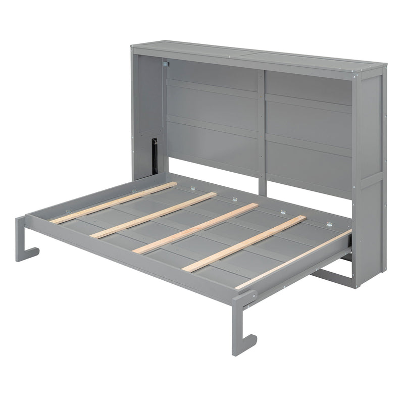 Full Size, Murphy Wall Bed - Gray