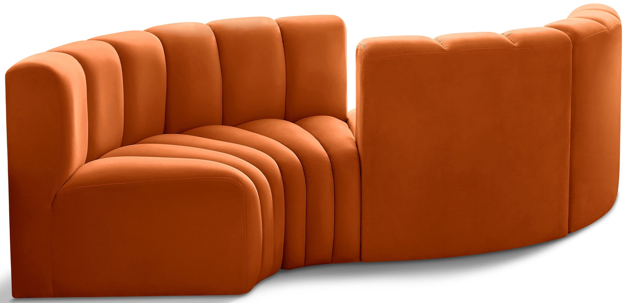 Arc - Velvet 4 Piece Curved Modular Sofa - Urban Living Furniture (Los Angeles, CA)