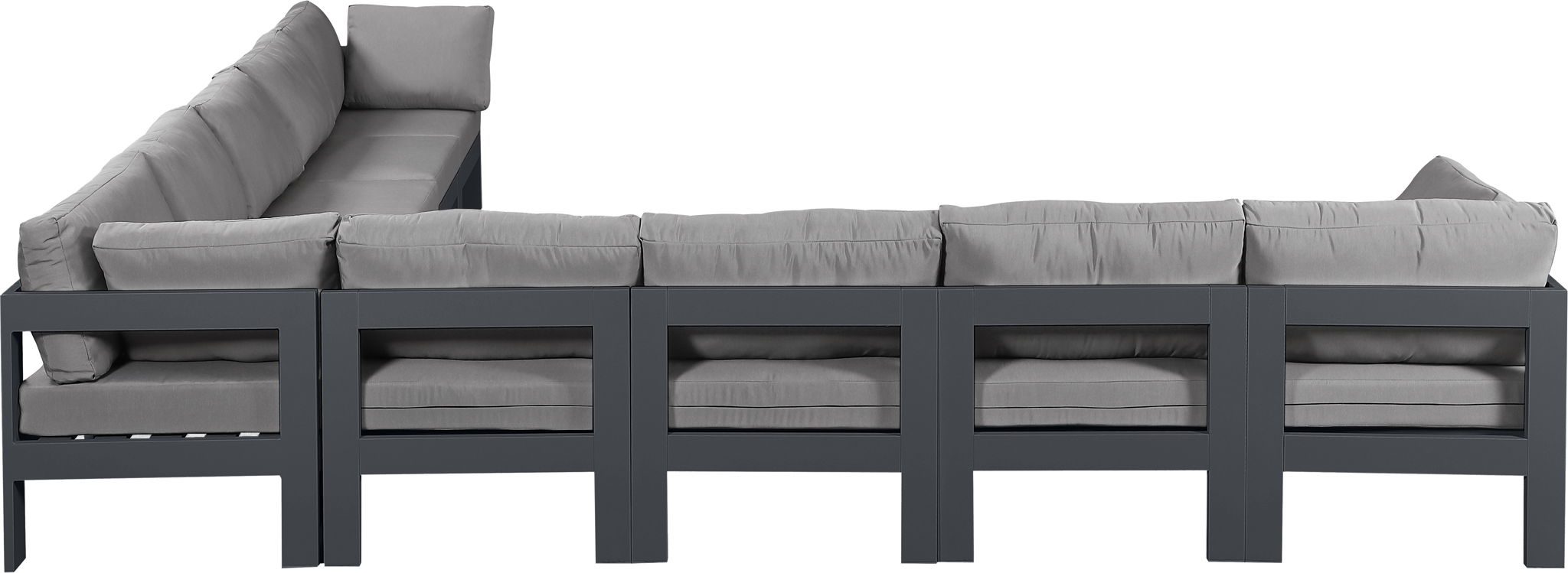 Nizuc - Outdoor Patio 9 Piece Modular Sectional With Gray Frame - Urban Living Furniture (Los Angeles, CA)