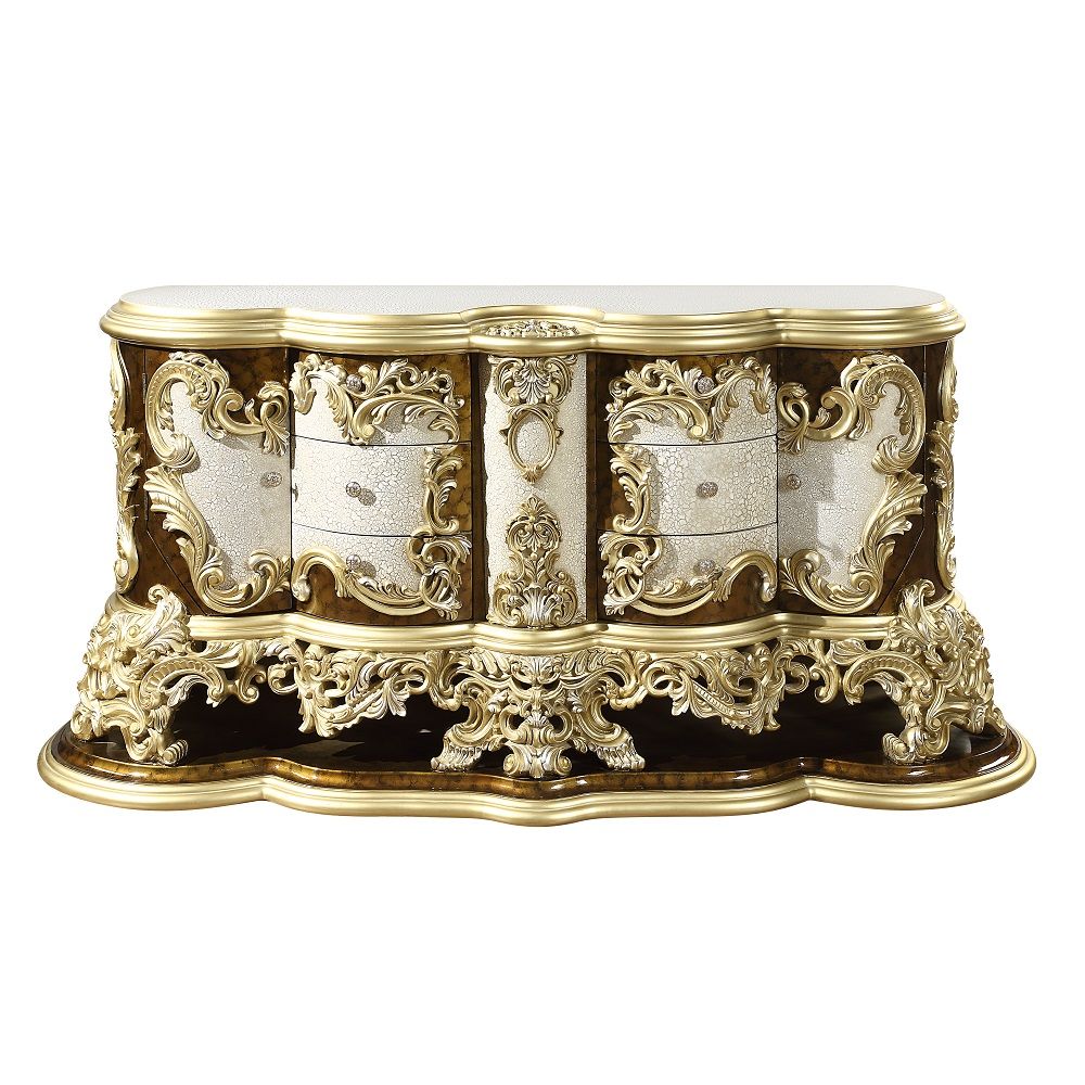 Desiderius - Dresser - Antique Gold & Hand Painted Brown - Urban Living Furniture (Los Angeles, CA)