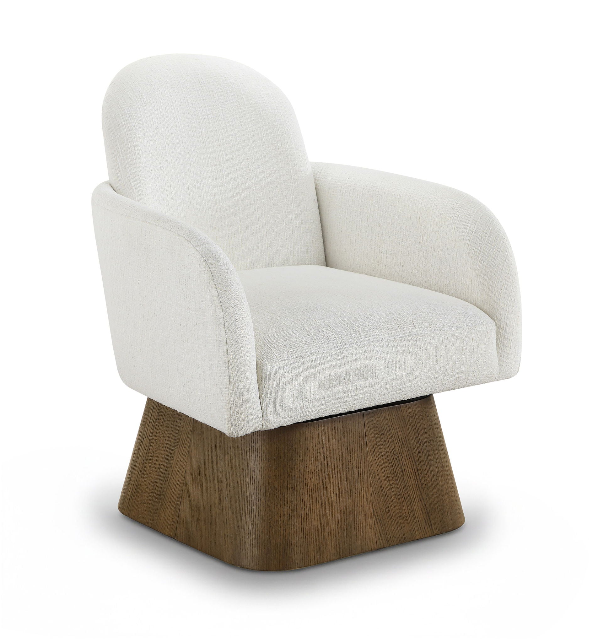 Marlowe - Linen Textured Fabric Upholstered Swivel Accent Chair - Stained Brown - Urban Living Furniture (Los Angeles, CA)