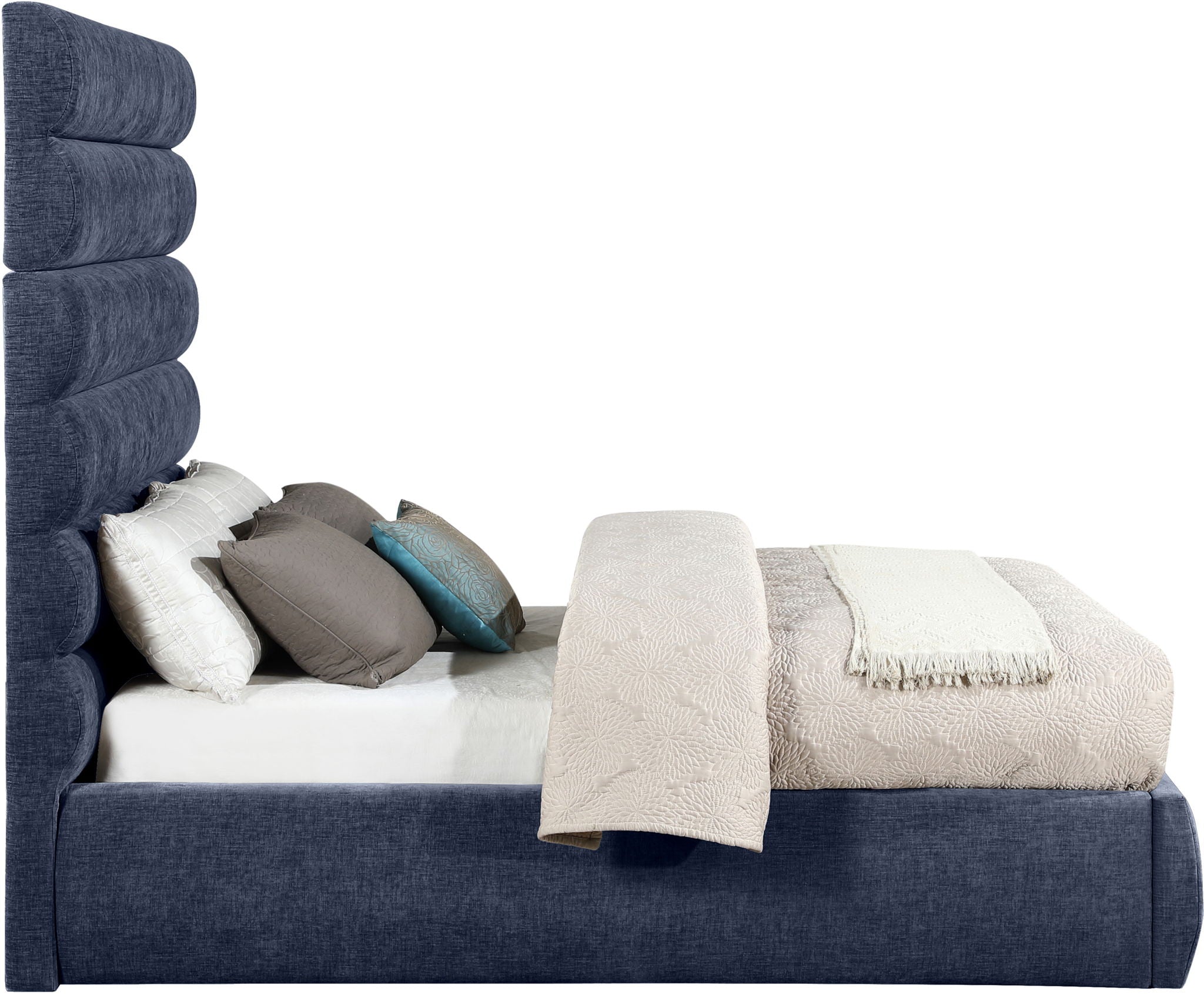 Adam - Chenille Fabric Bed With 70.5" Headboard