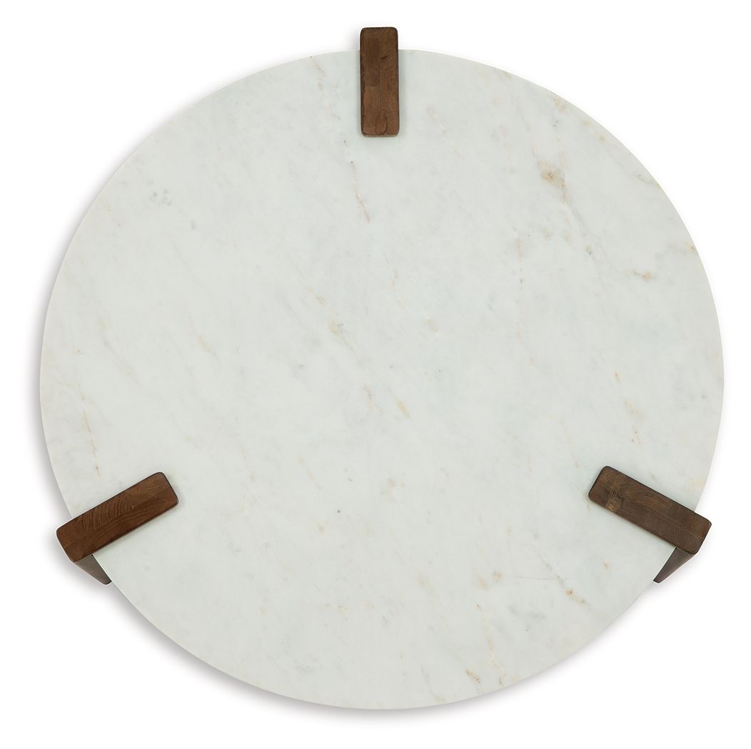 Isanti - White / Brown - Round Cocktail Table - Urban Living Furniture (Los Angeles, CA)