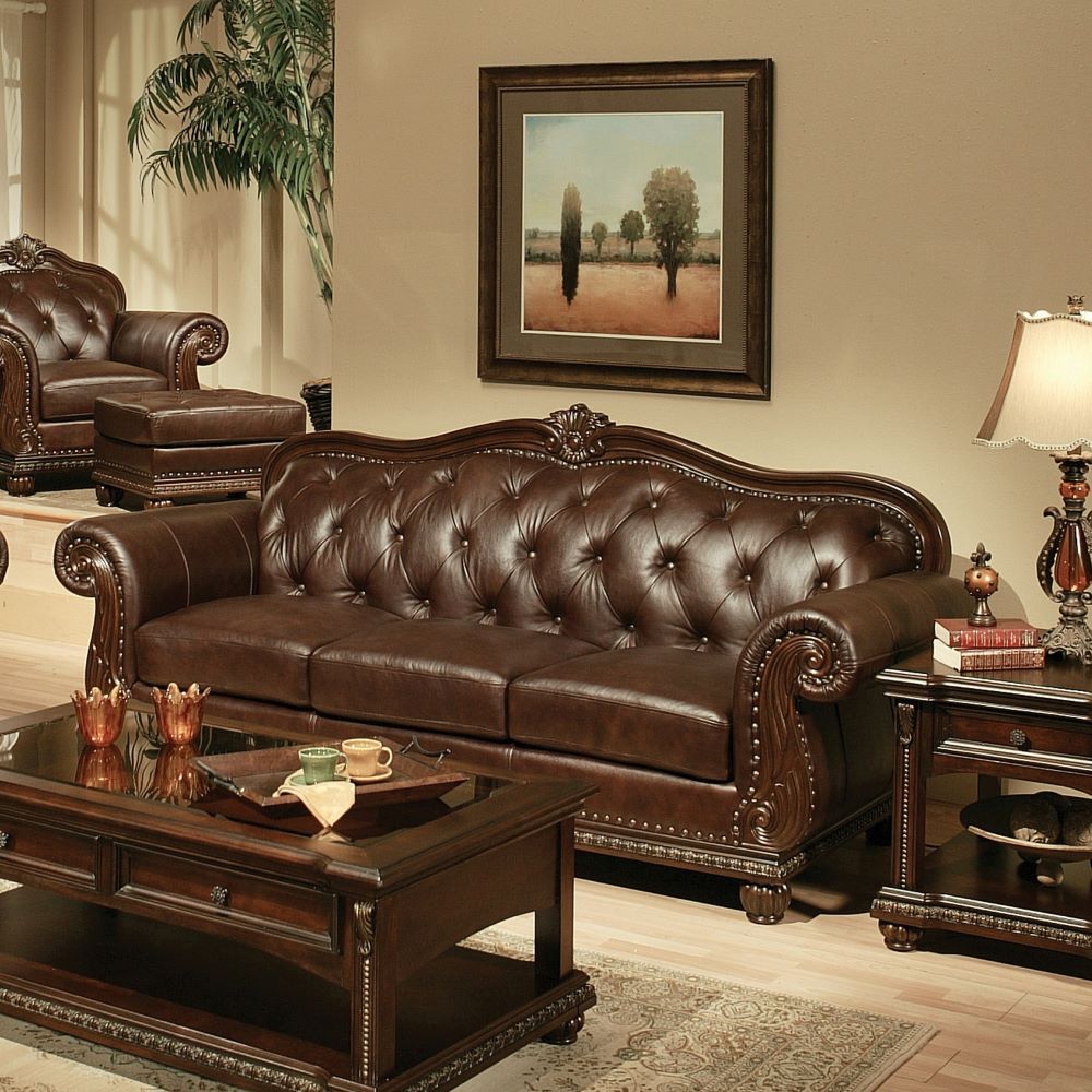 Anondale - Sofa - Espresso Top Grain Leather Match - Urban Living Furniture (Los Angeles, CA)