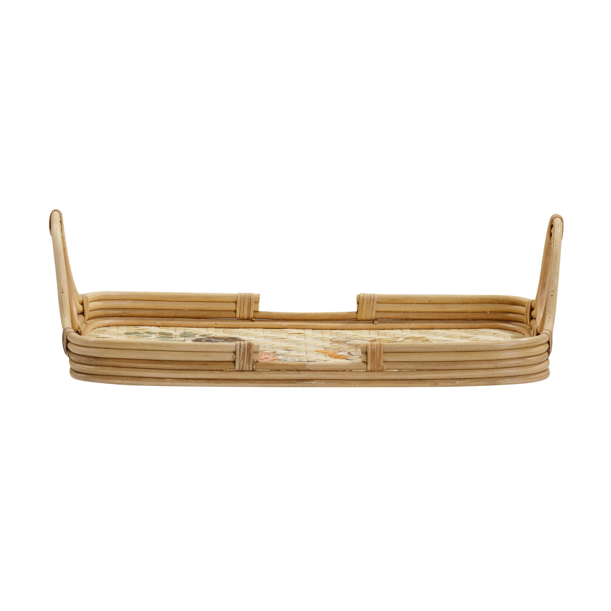 Corey - Floral Bamboo Tray - Multi - Urban Living Furniture (Los Angeles, CA)