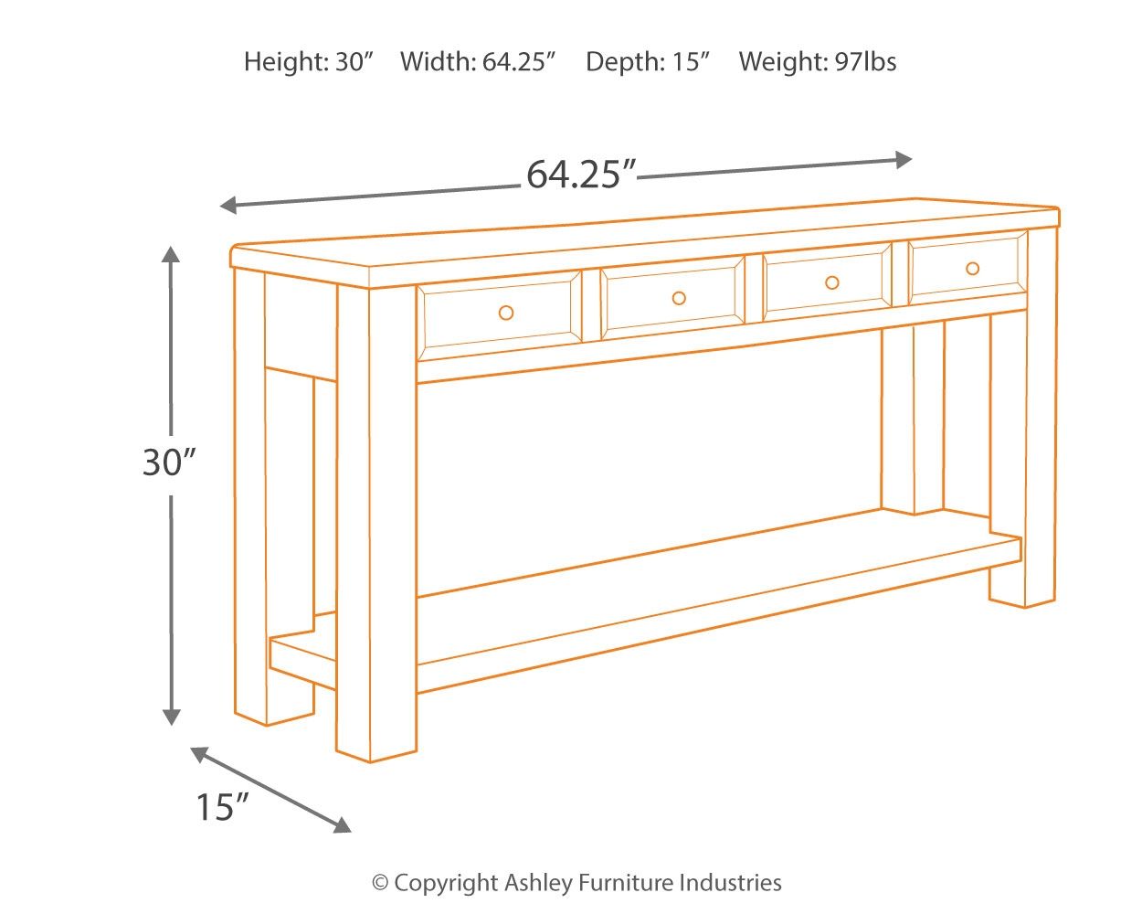 Gavelston - Black - Sofa Table - Urban Living Furniture (Los Angeles, CA)