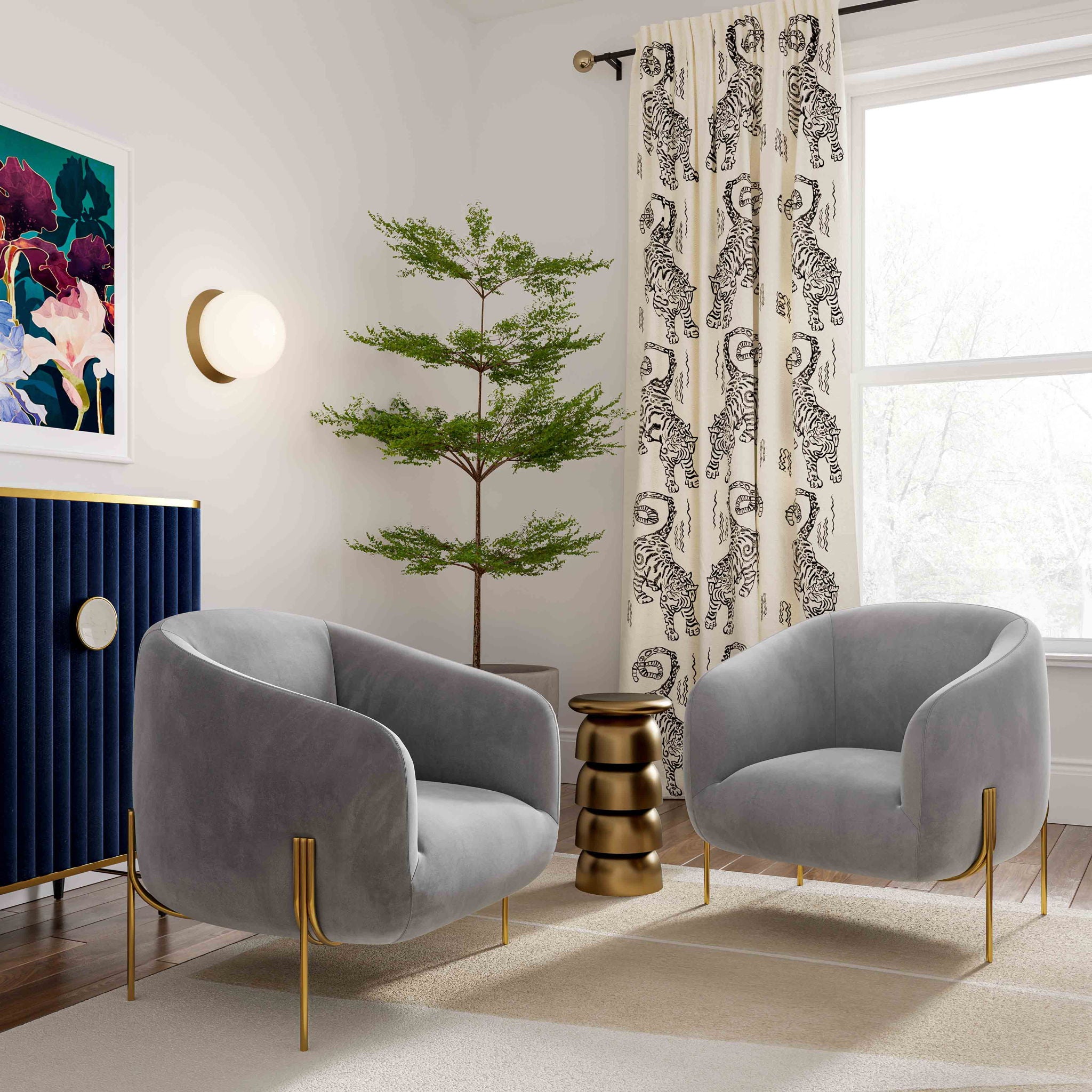 Kandra - Velvet Accent Chair