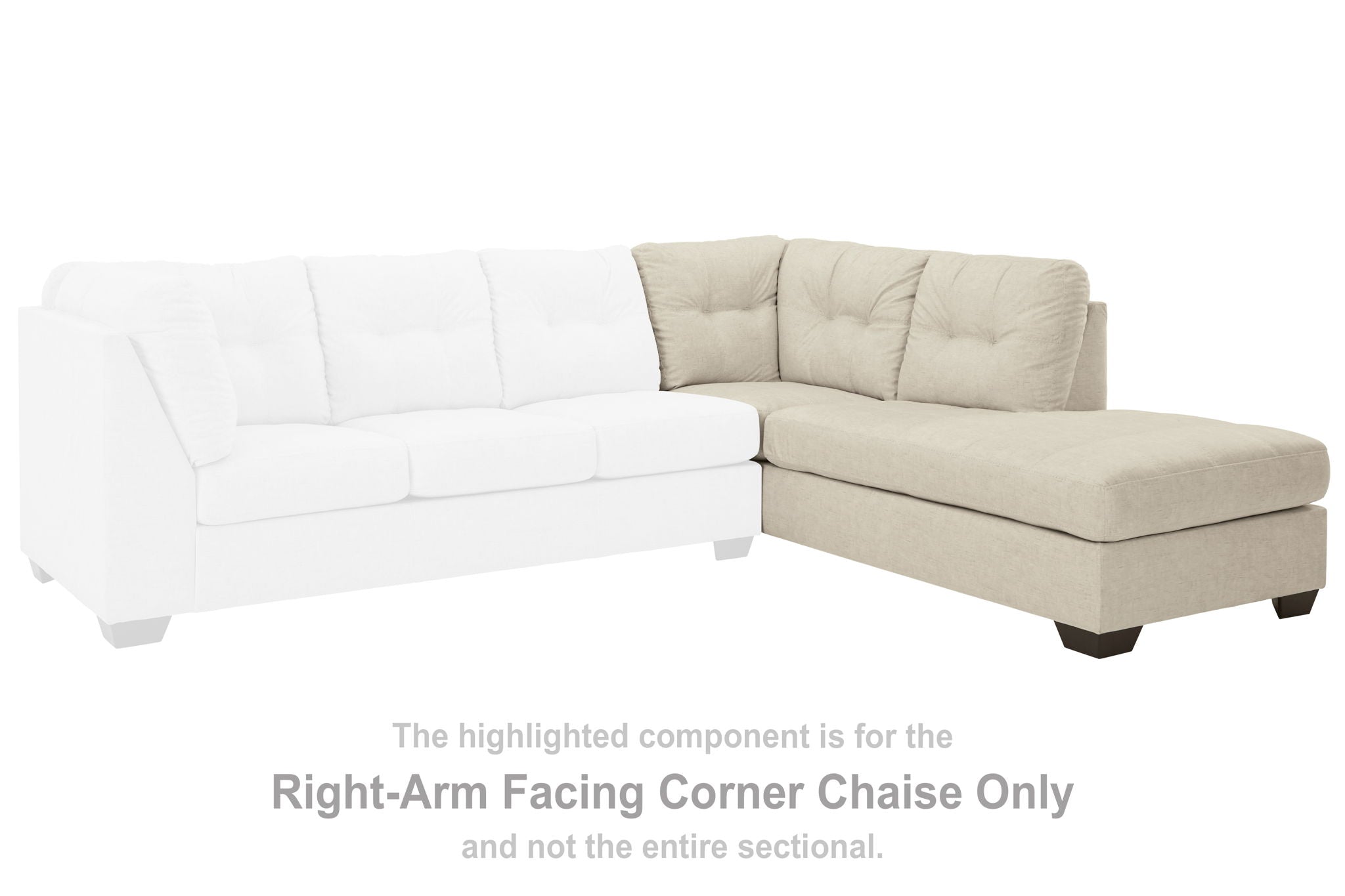 Falkirk - Parchment - RAF Corner Chaise - Urban Living Furniture (Los Angeles, CA)