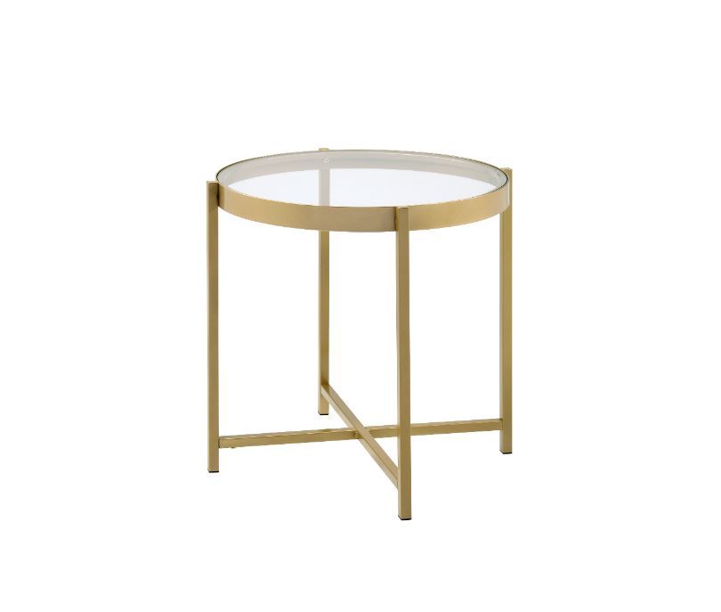 Charrot - End Table - Gold Finish - Urban Living Furniture (Los Angeles, CA)