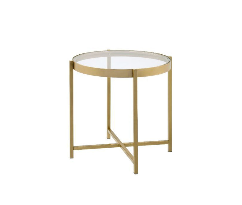 Charrot - End Table - Gold Finish - Urban Living Furniture (Los Angeles, CA)