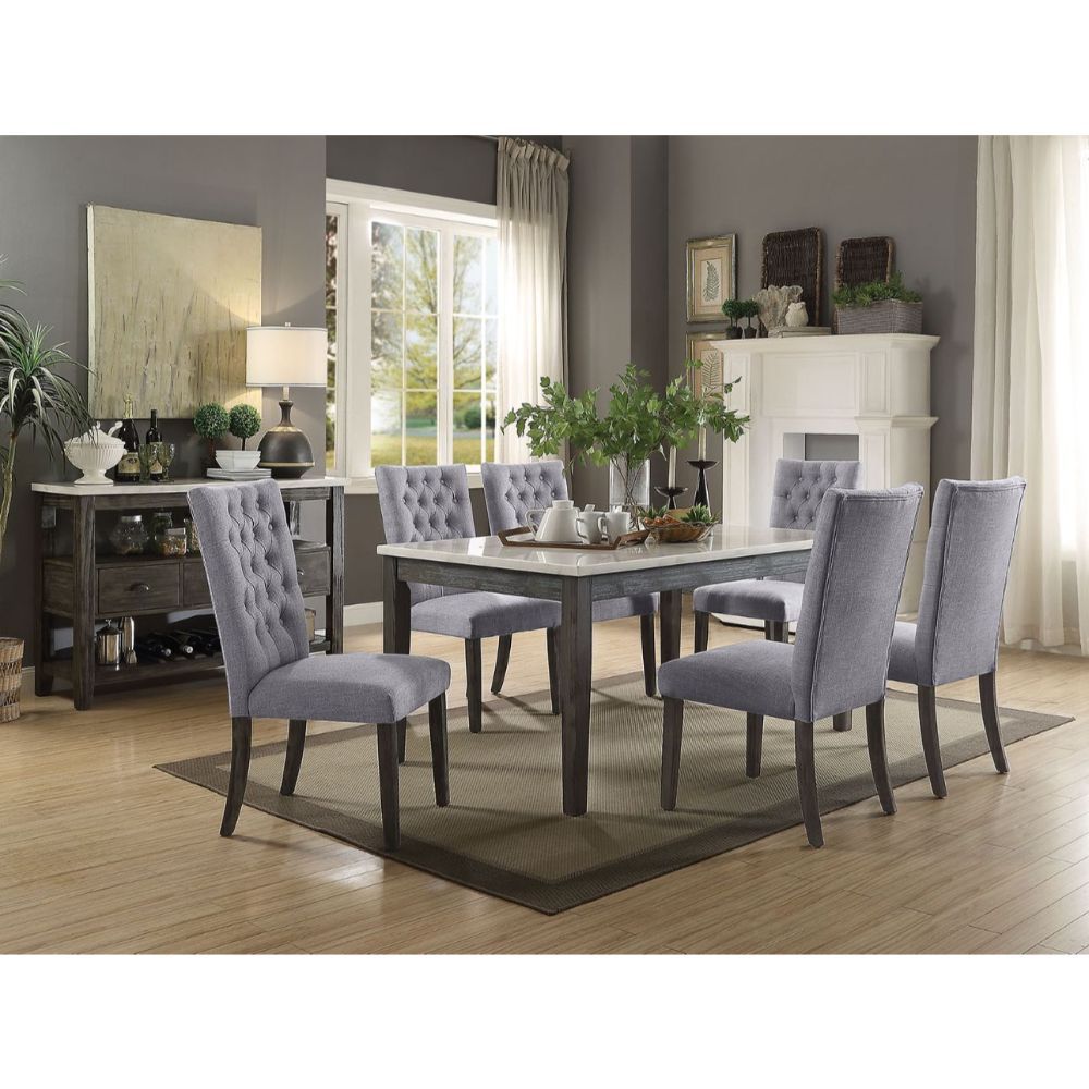 Merel - Dining Table - White Marble Top & Gray Oak - Urban Living Furniture (Los Angeles, CA)