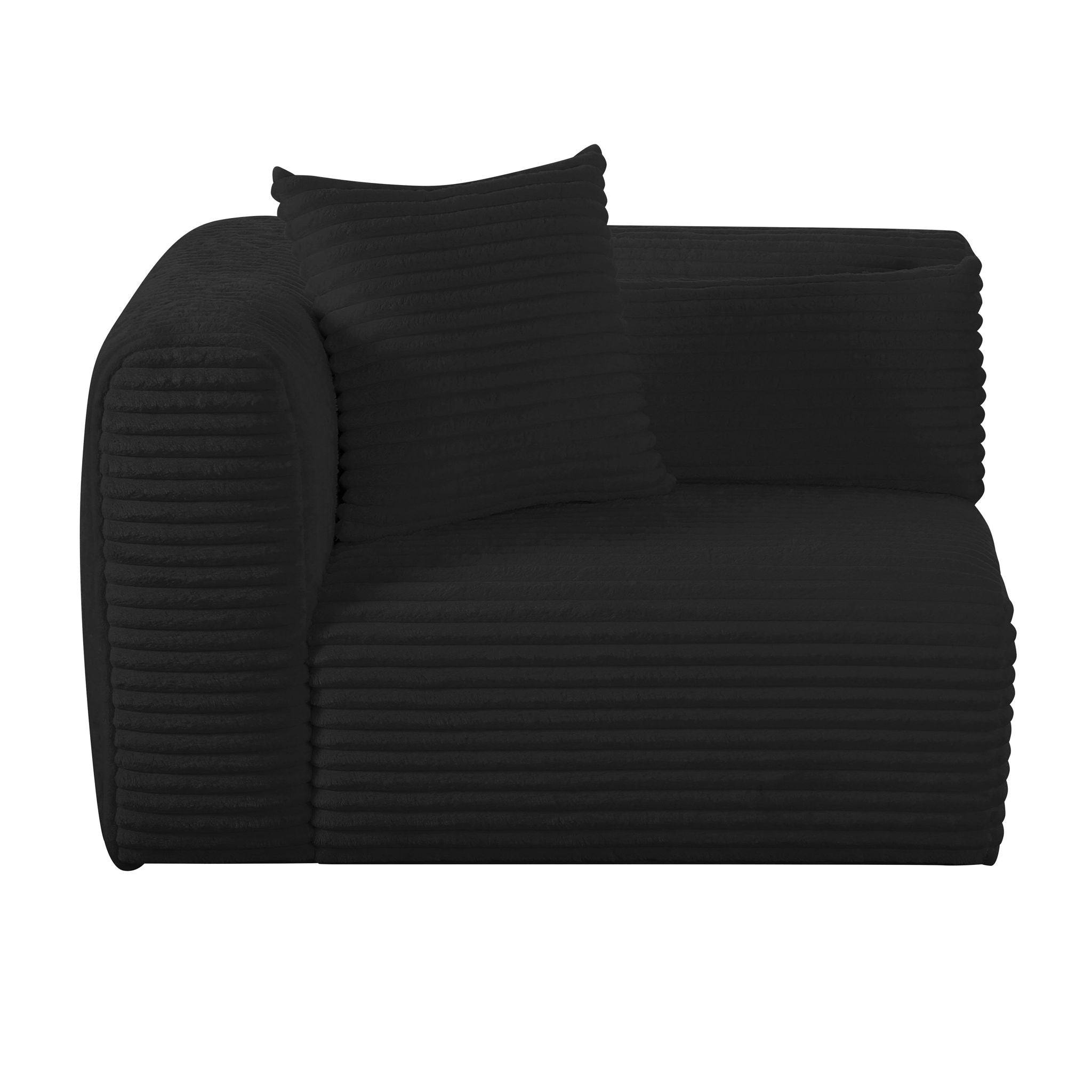 Tarra - Fluffy Oversized Corduroy Modular Corner Chair - Urban Living Furniture (Los Angeles, CA)