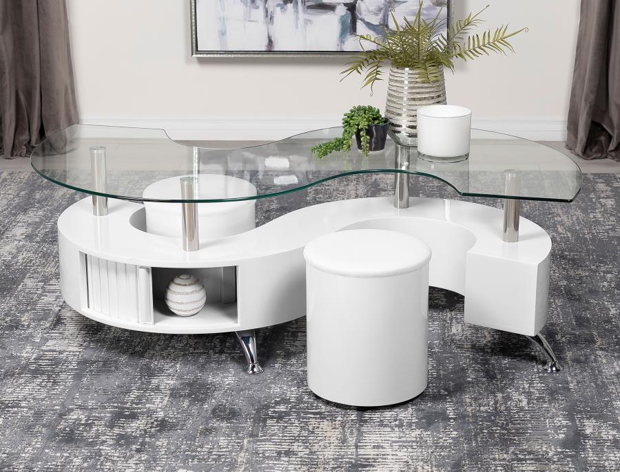 Buckley - Base, Box 1 of 3 - White High Gloss - Urban Living Furniture (Los Angeles, CA)