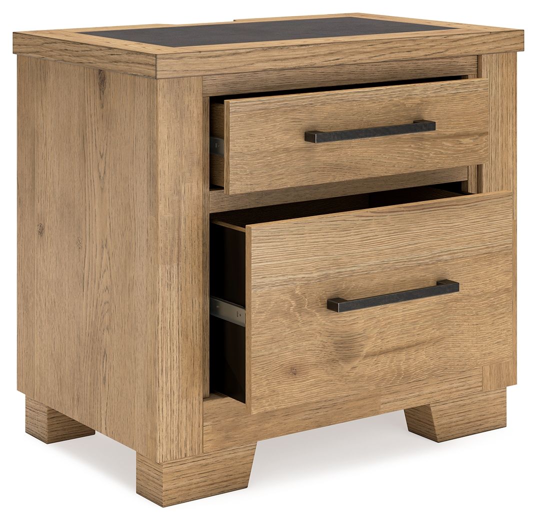 Galliden - Light Brown - Two Drawer Night Stand - Urban Living Furniture (Los Angeles, CA)