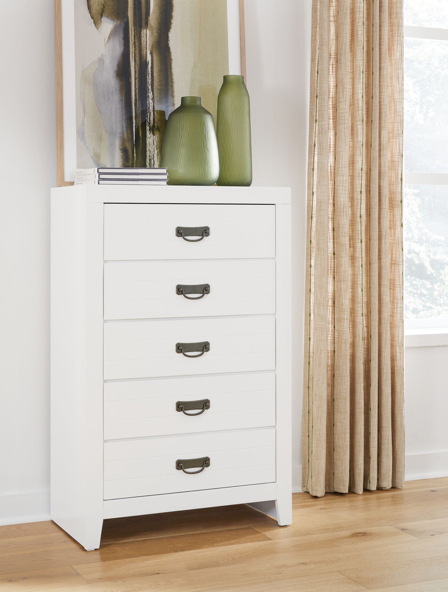 Binterglen - White - Five Drawer Chest - Urban Living Furniture (Los Angeles, CA)