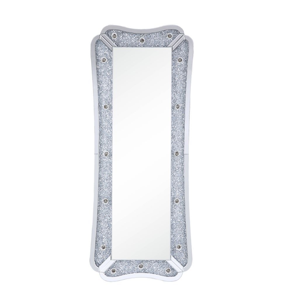 Noralie - 63" Floor Mirror With Faux Diamonds - Mirrored - Urban Living Furniture (Los Angeles, CA)