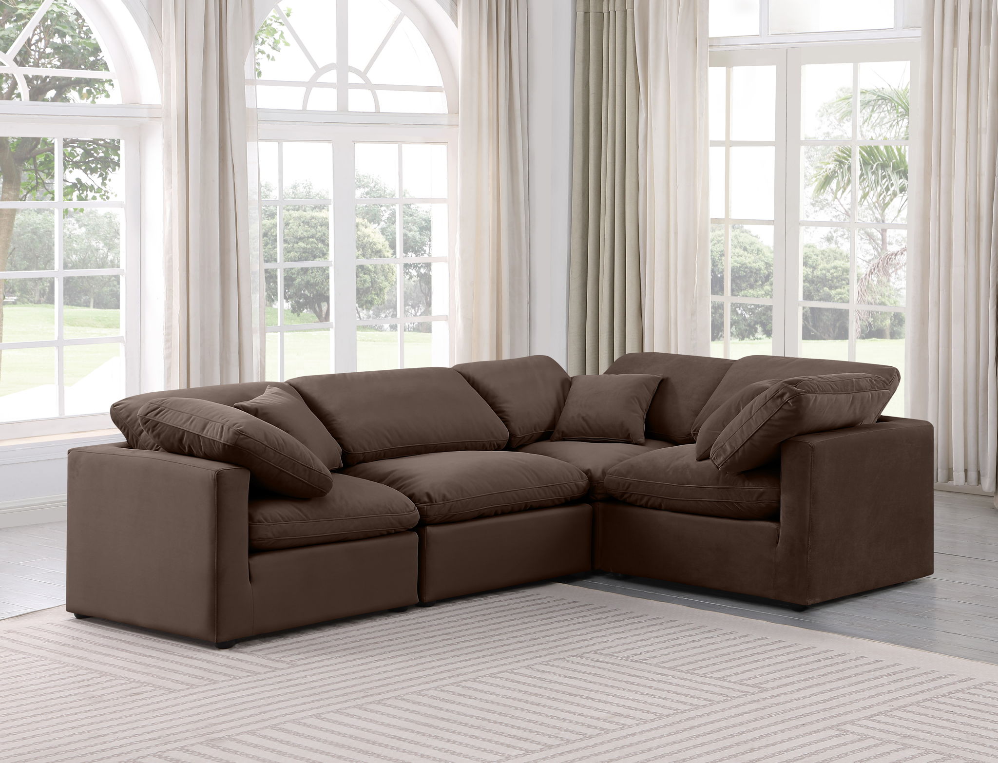 Indulge - Velvet 4 Piece Modular Corner Sectional - Urban Living Furniture (Los Angeles, CA)