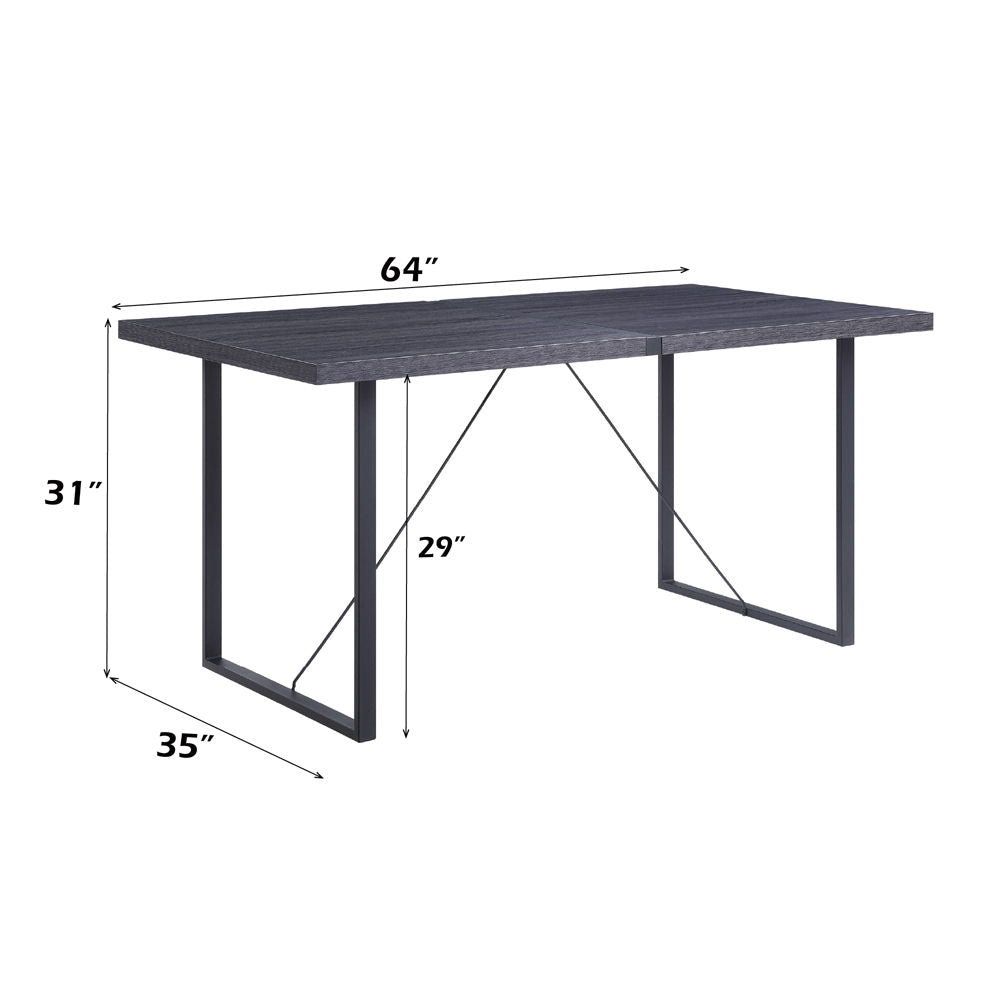 Nakula - Dining Table - Gray Oak & Black - Urban Living Furniture (Los Angeles, CA)