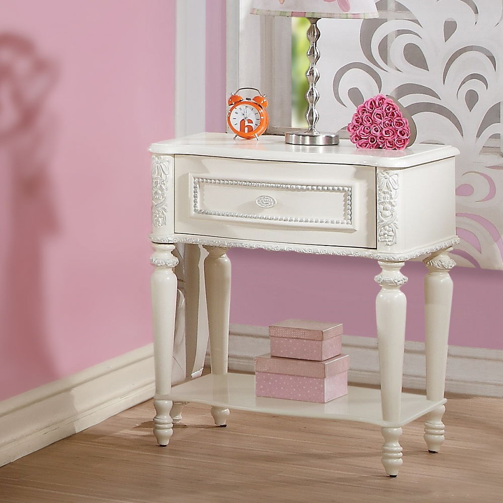 Dorothy - Nightstand With 1 Drawer - Ivory - Urban Living Furniture (Los Angeles, CA)