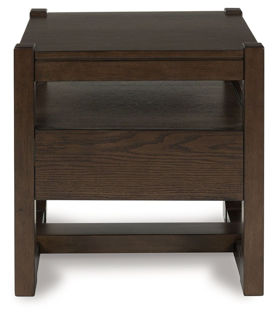 Breckington - Dark Brown - Square End Table - Urban Living Furniture (Los Angeles, CA)