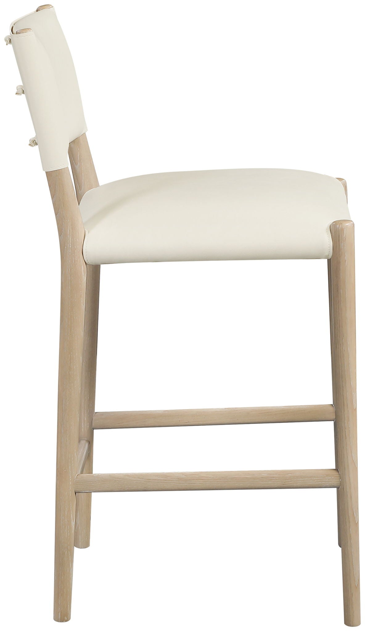 Andie - Vegan Leather Upholstered Counter Stool - Natural Base