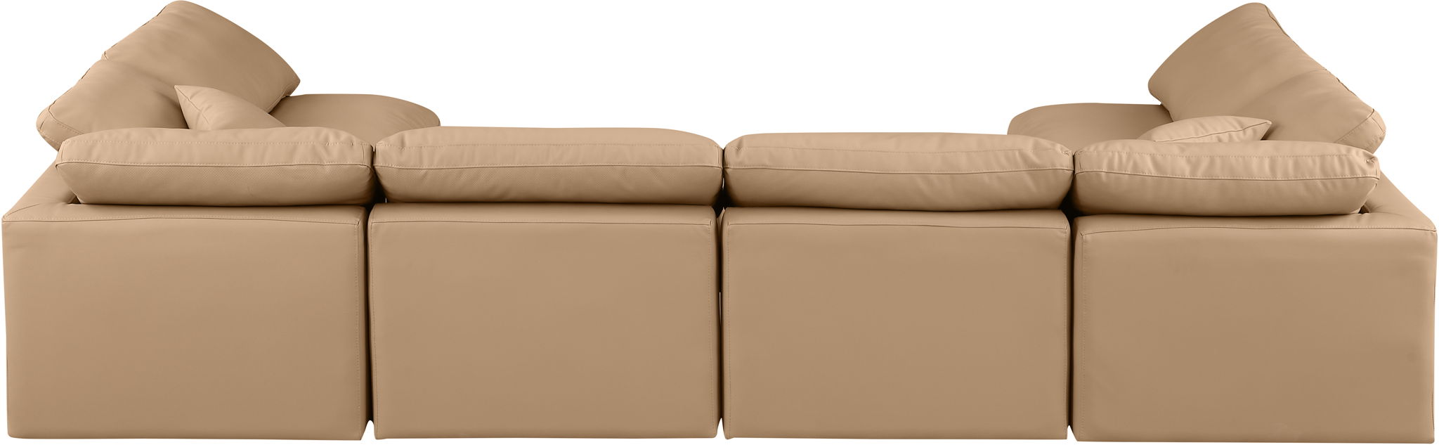Indulge - Faux Leather 6 Piece Modular U-Shaped Sectional - Tan - Urban Living Furniture (Los Angeles, CA)