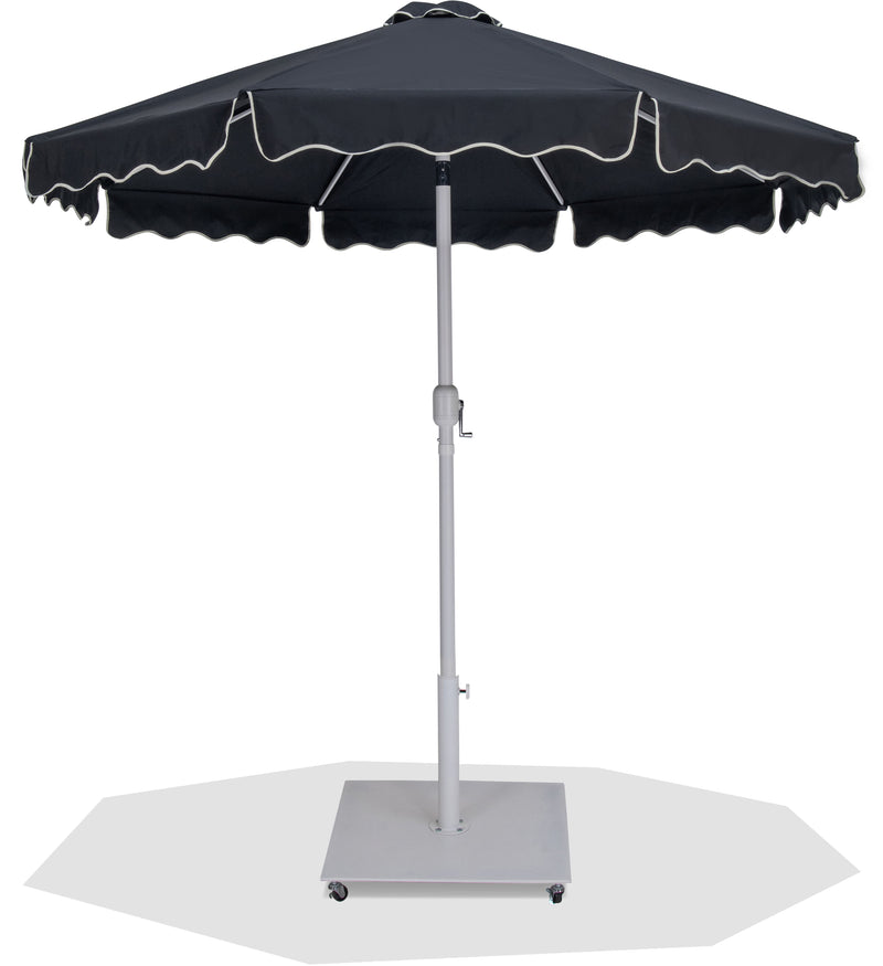 Amalfi - Aluminum Patio Umbrella - White Base / White Pole