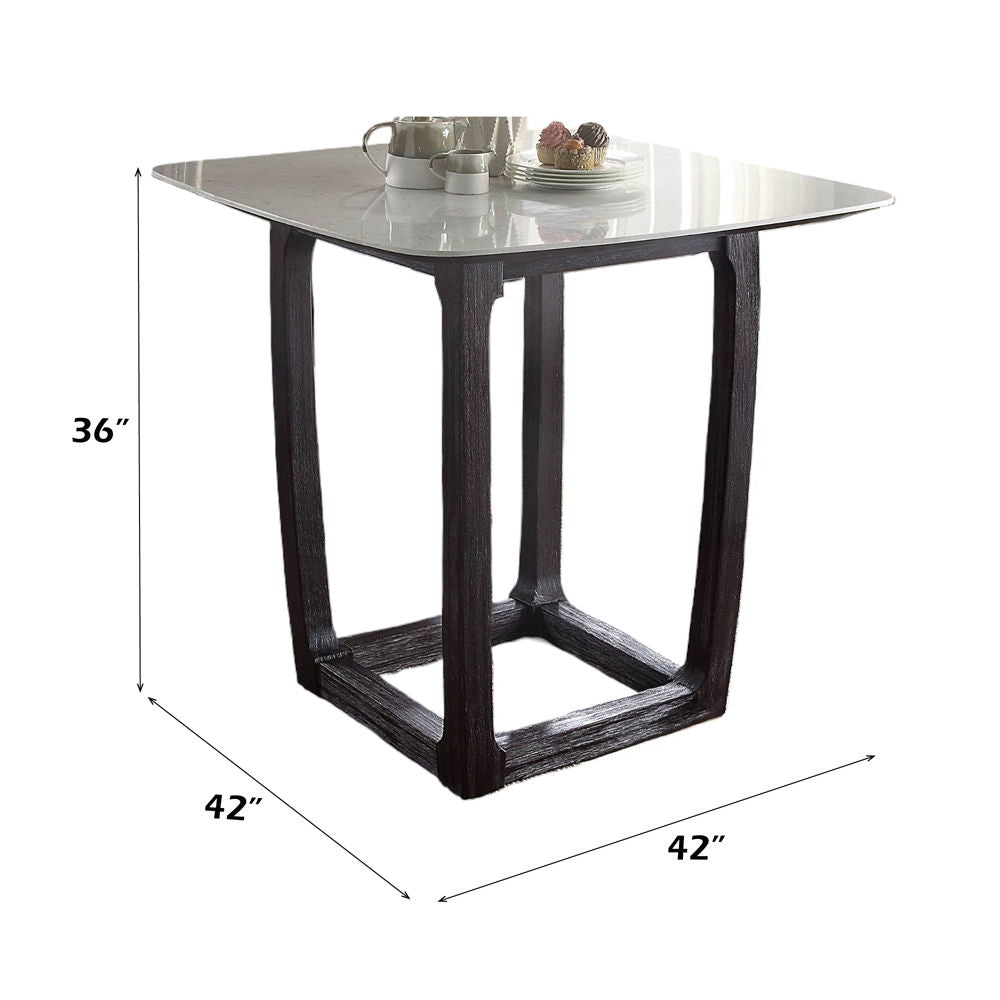 Razo - Counter Height Table With Marble Top - Marble Top & Weathered Espresso - Urban Living Furniture (Los Angeles, CA)