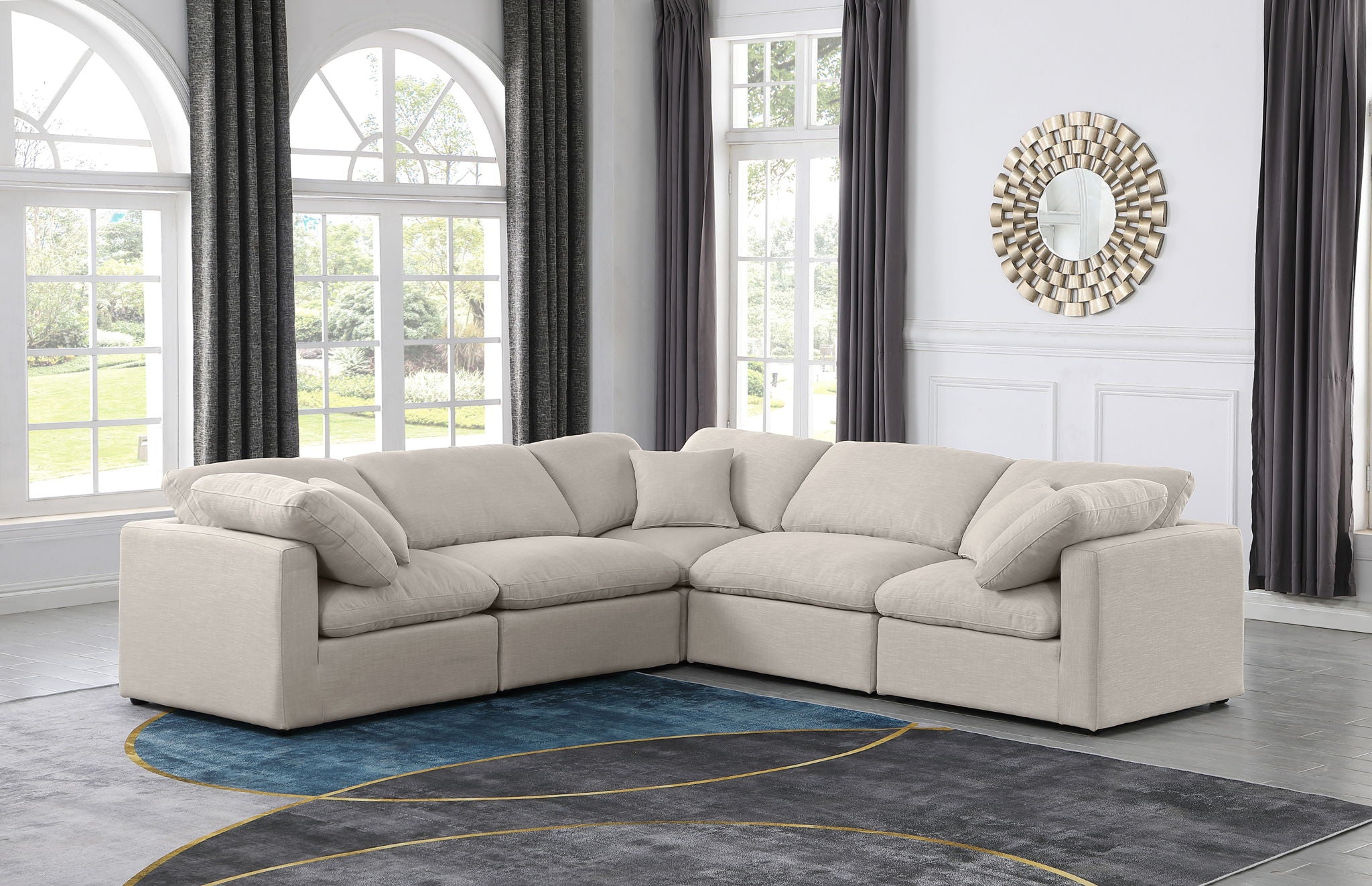 Indulge - Linen 5 Piece Modular Corner Sectional - Urban Living Furniture (Los Angeles, CA)