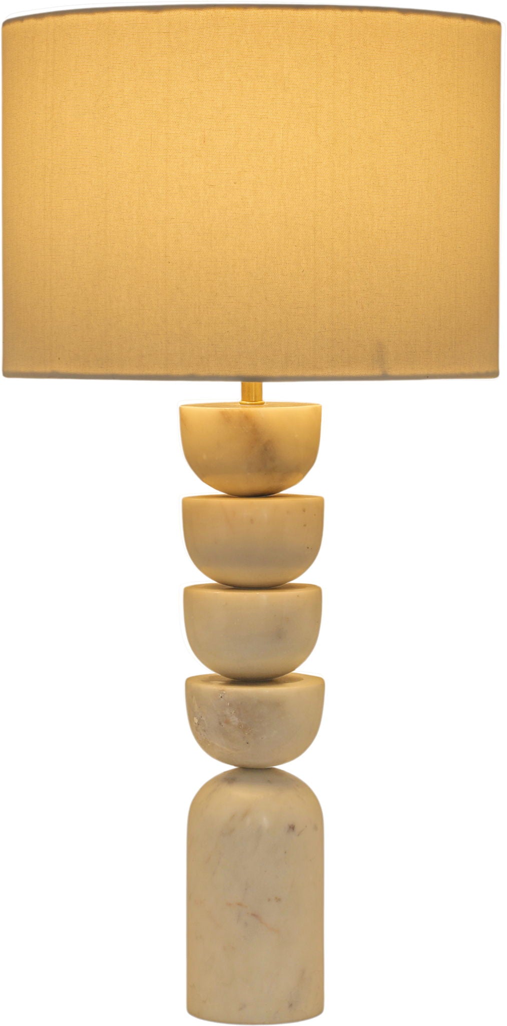 Opus - Linen Textured Fabric And Brass Table Lamp