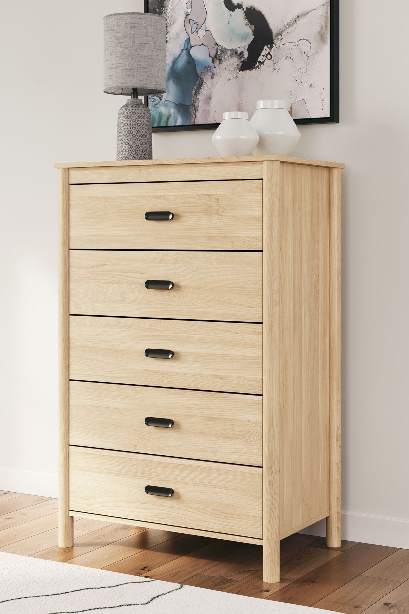 Cabinella - Tan - Five Drawer Chest - Urban Living Furniture (Los Angeles, CA)