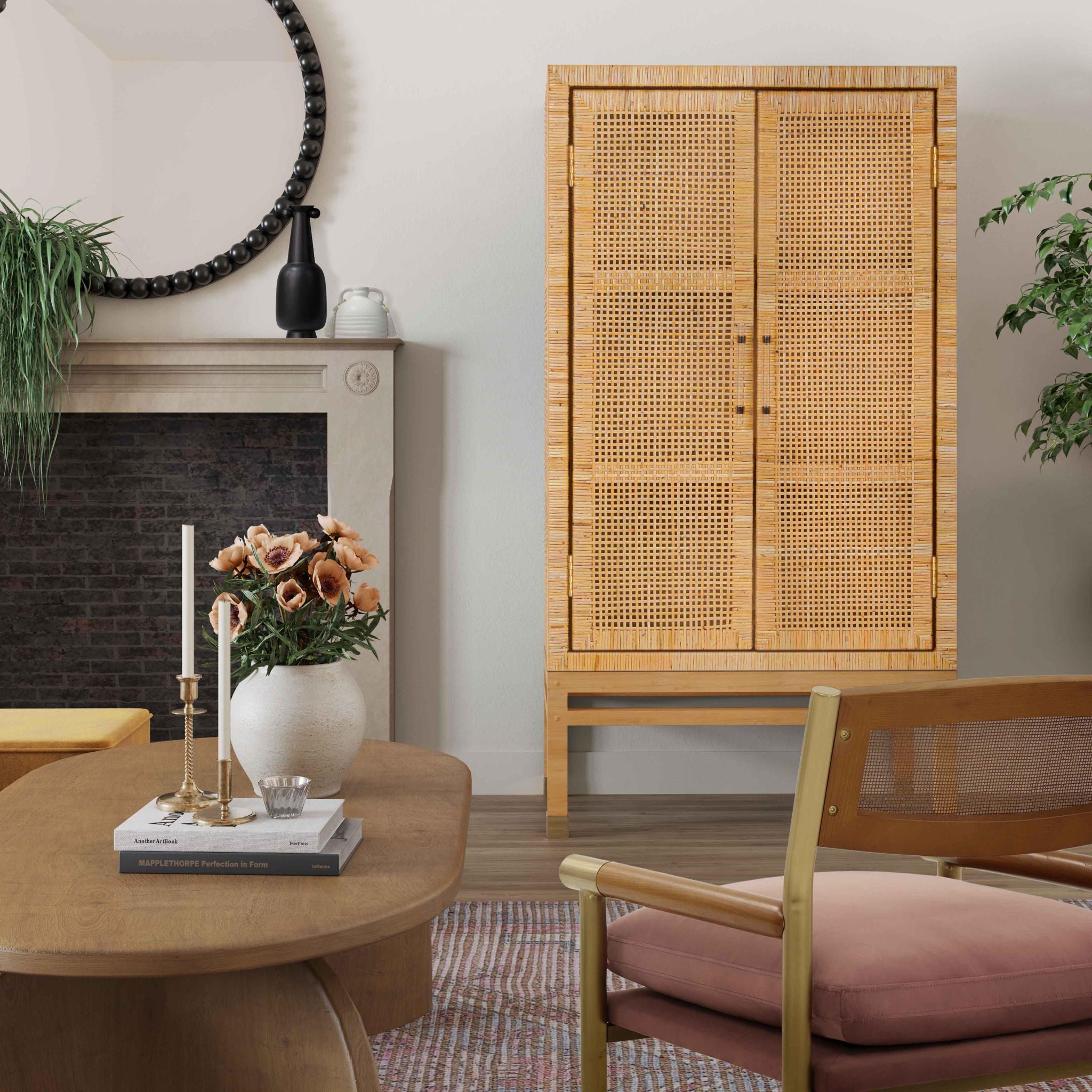 Amara - Woven Rattan Cabinet - Urban Living Furniture (Los Angeles, CA)