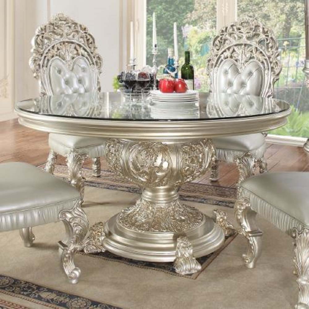 Sandoval - Round Dining Table - Champagne - Urban Living Furniture (Los Angeles, CA)