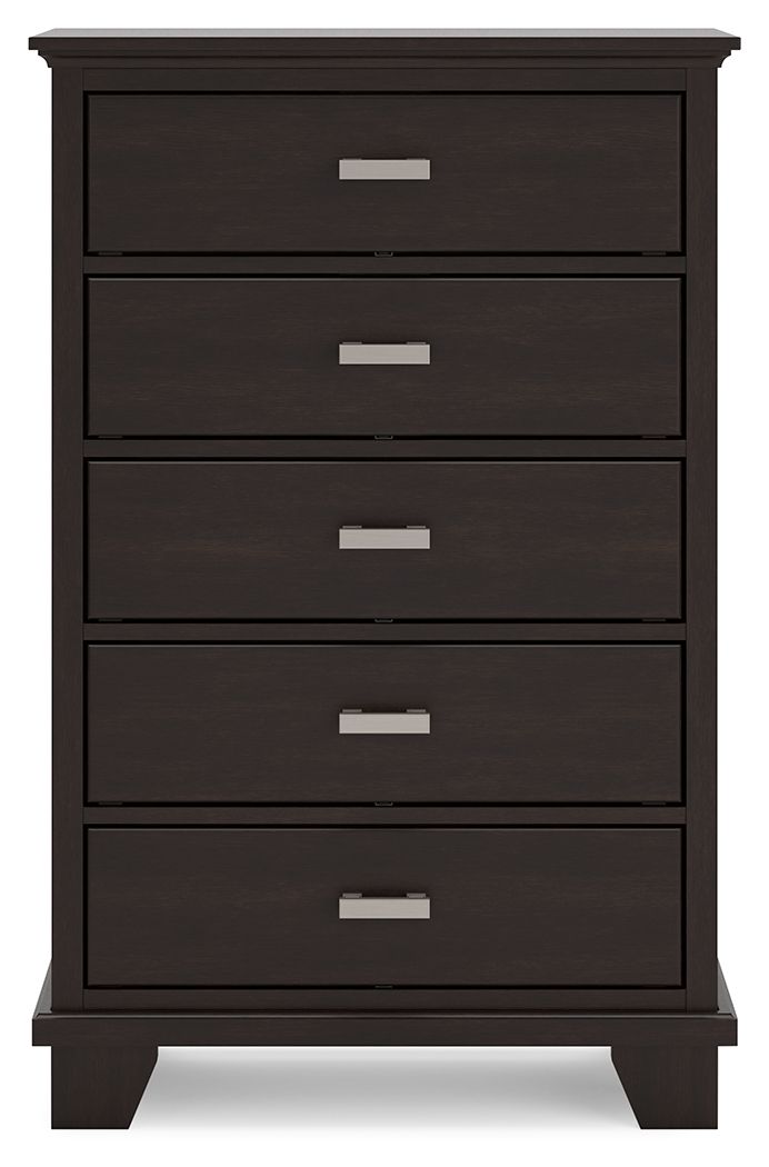 Covetown - Five Drawer Chest - Dark Brown - Urban Living Furniture (Los Angeles, CA)