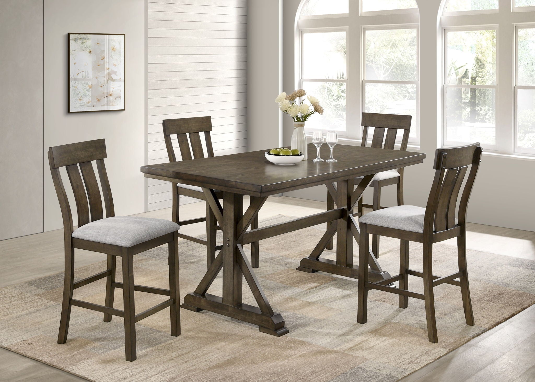 Lloyd - Counter Height Chair (Set of 2) - Brown - Urban Living Furniture (Los Angeles, CA)