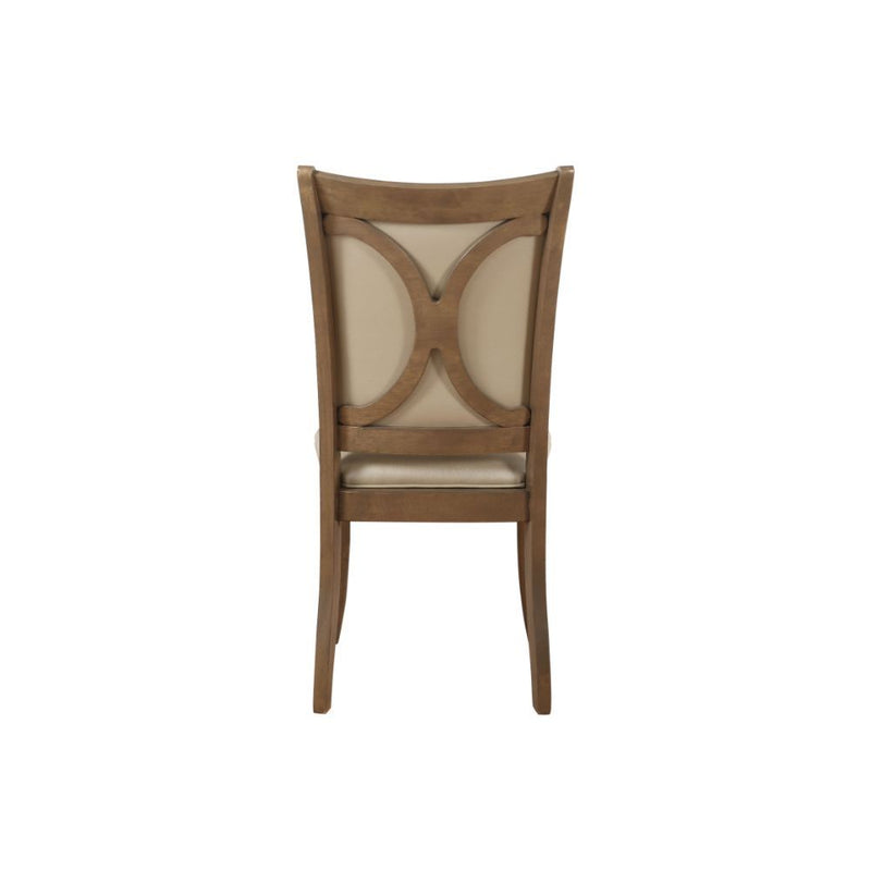 Harald - Side Chair (Set of 2) - Beige PU & Gray Oak - Urban Living Furniture (Los Angeles, CA)