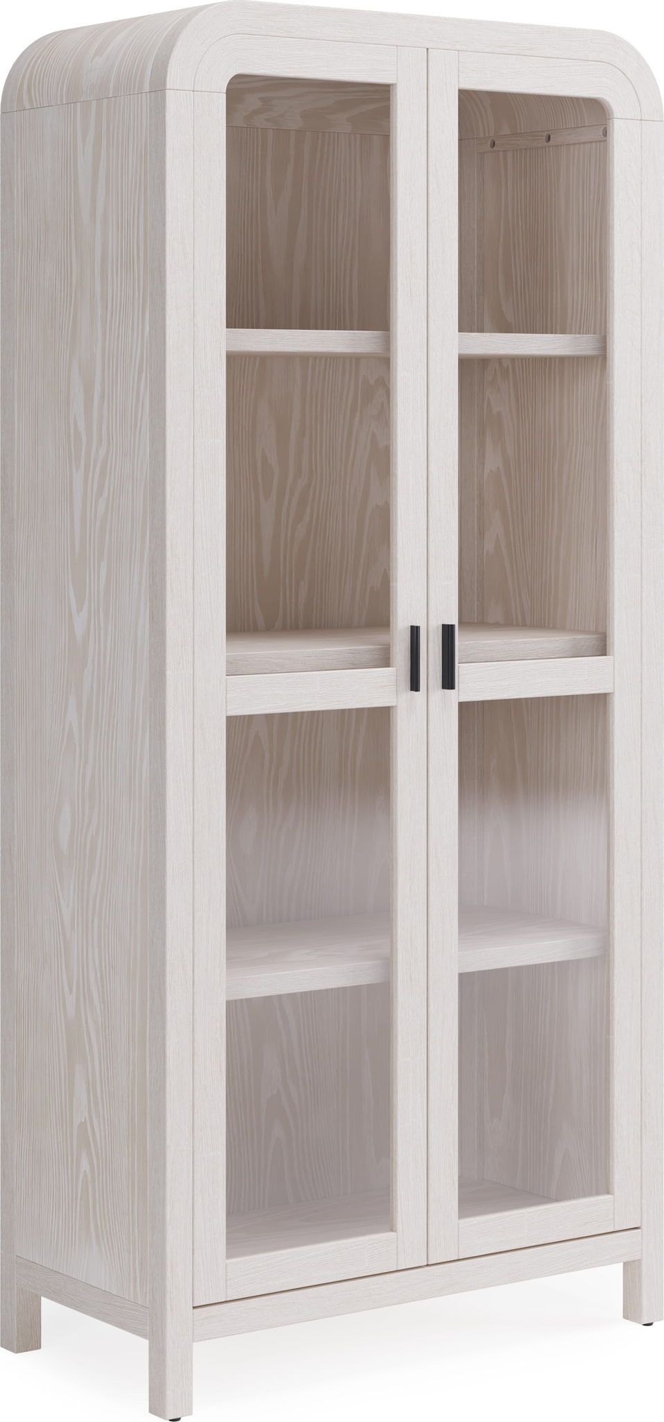 Drake - Glass Door Wooden Bookcase - Sugar