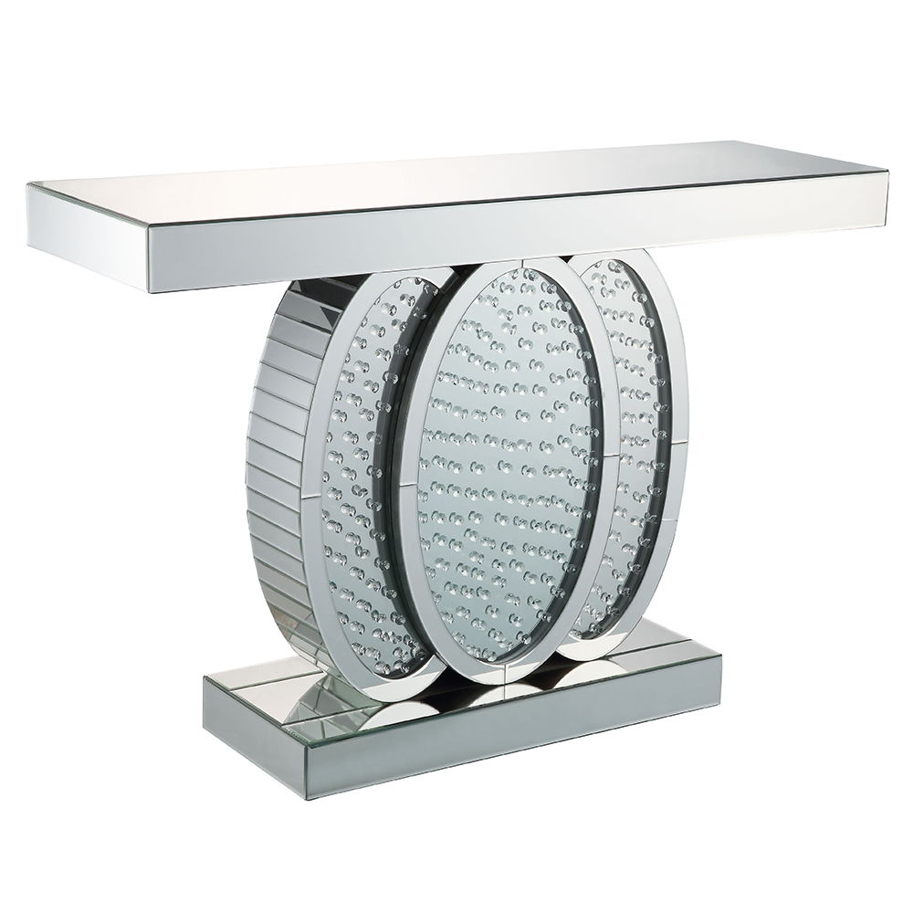 Nysa - 47"L Console Table - Mirrored & Faux Crystals - Urban Living Furniture (Los Angeles, CA)