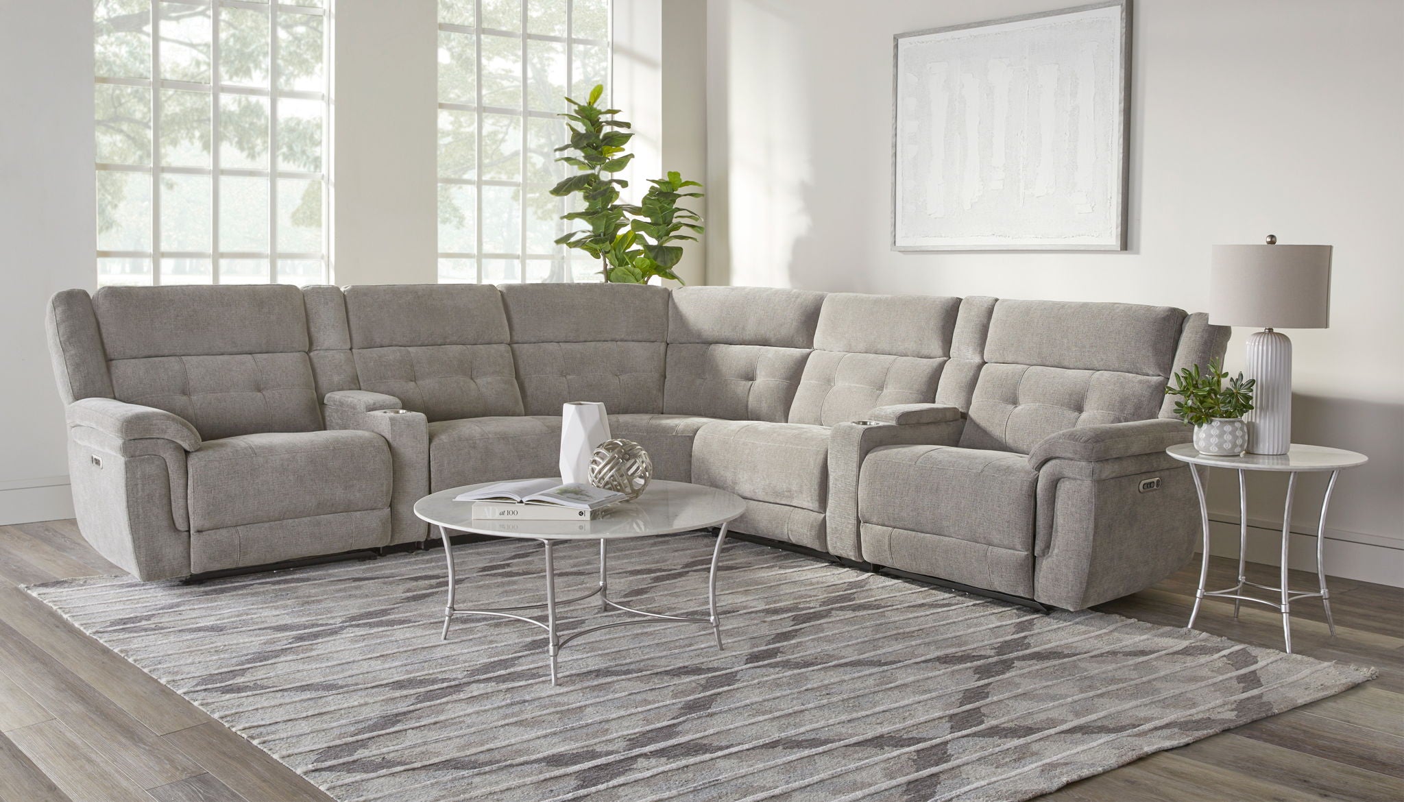 Richland - Modular Power Reclining Sectional With Power Adjustable Headrests - Urban Living Furniture (Los Angeles, CA)