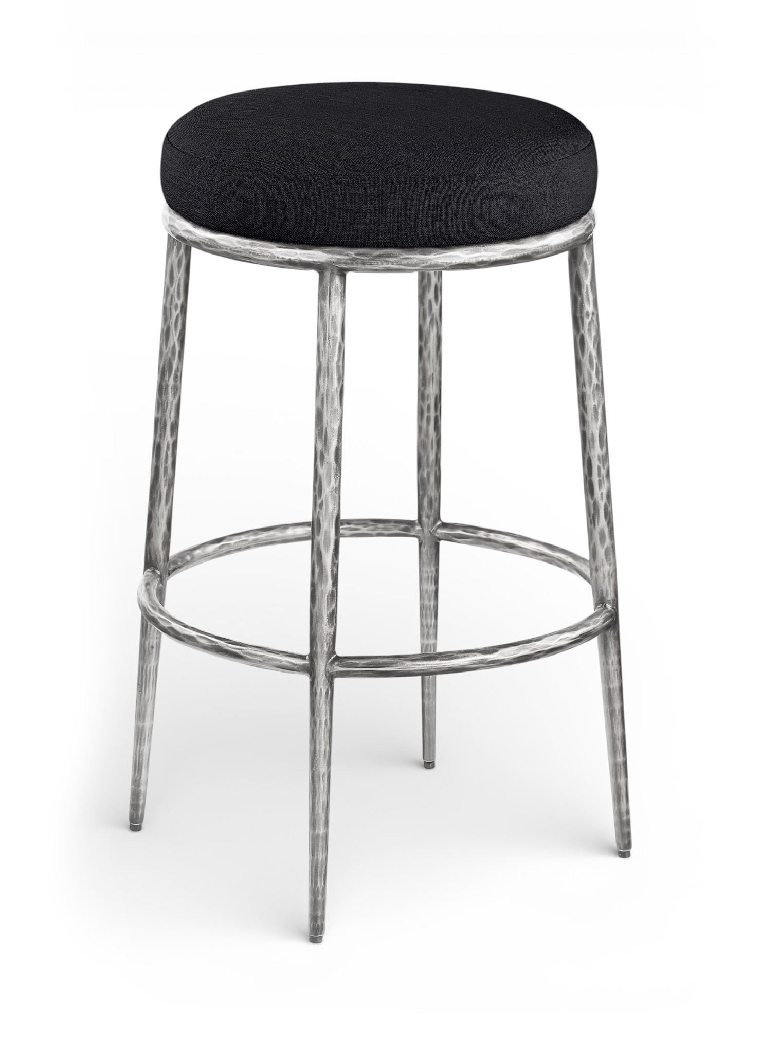 Ferro - Performance Fabric Upholstered Backless Bar Stool - Antique Silver - Urban Living Furniture (Los Angeles, CA)