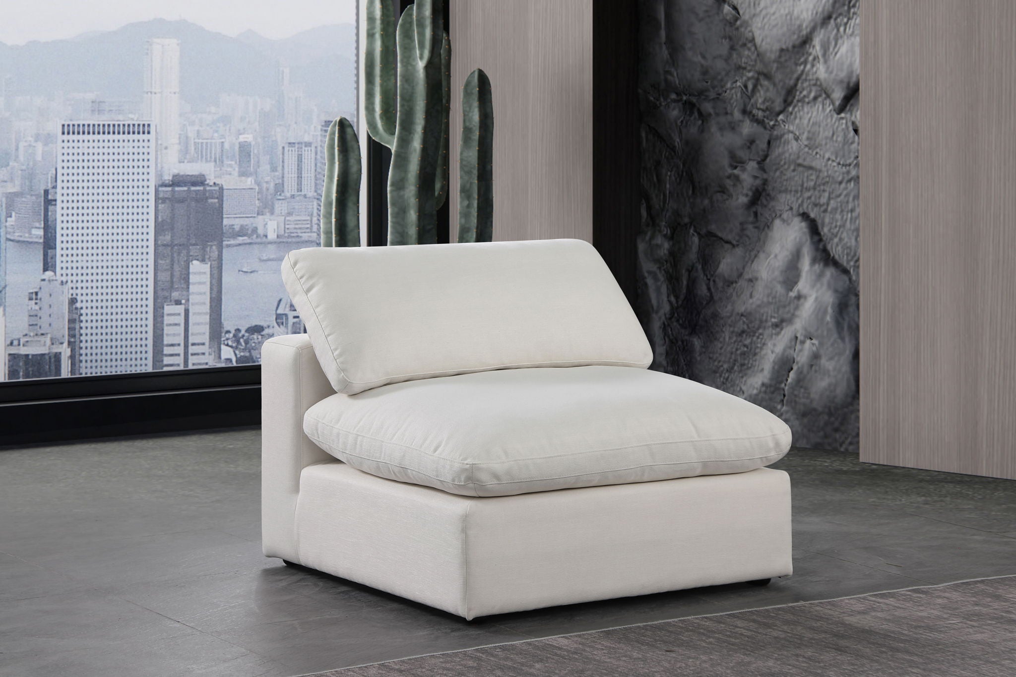 Comfy - Linen Armless Chair - Urban Living Furniture (Los Angeles, CA)