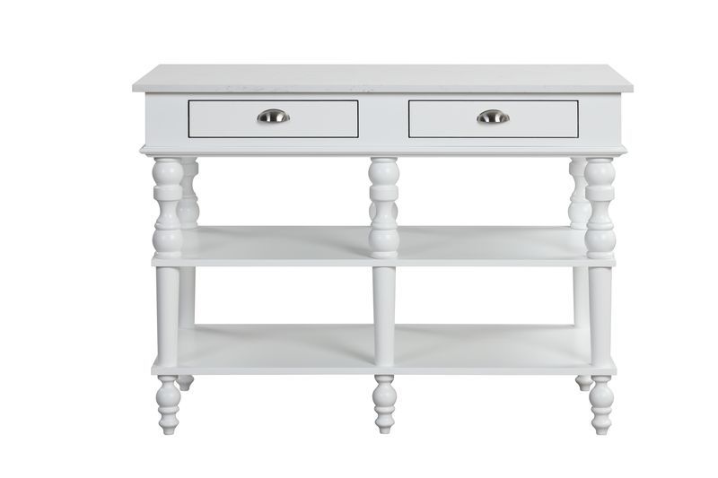 Rorratt - Kitchen Island - Marble Top & White - Urban Living Furniture (Los Angeles, CA)